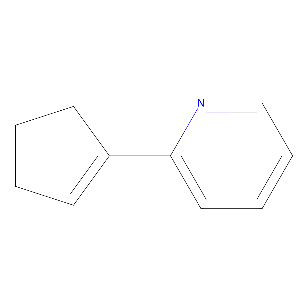 1-(2-Pyridyl)cyclopentene molecular structure, CAS 56698-38-5