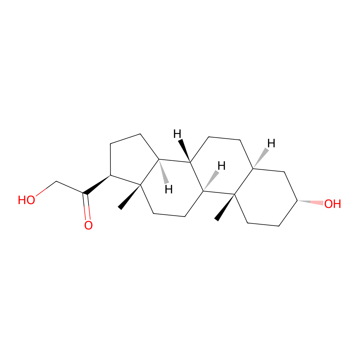 Allotetrahydrodeoxycorticosterone molecular structure, CAS 567-02-2
