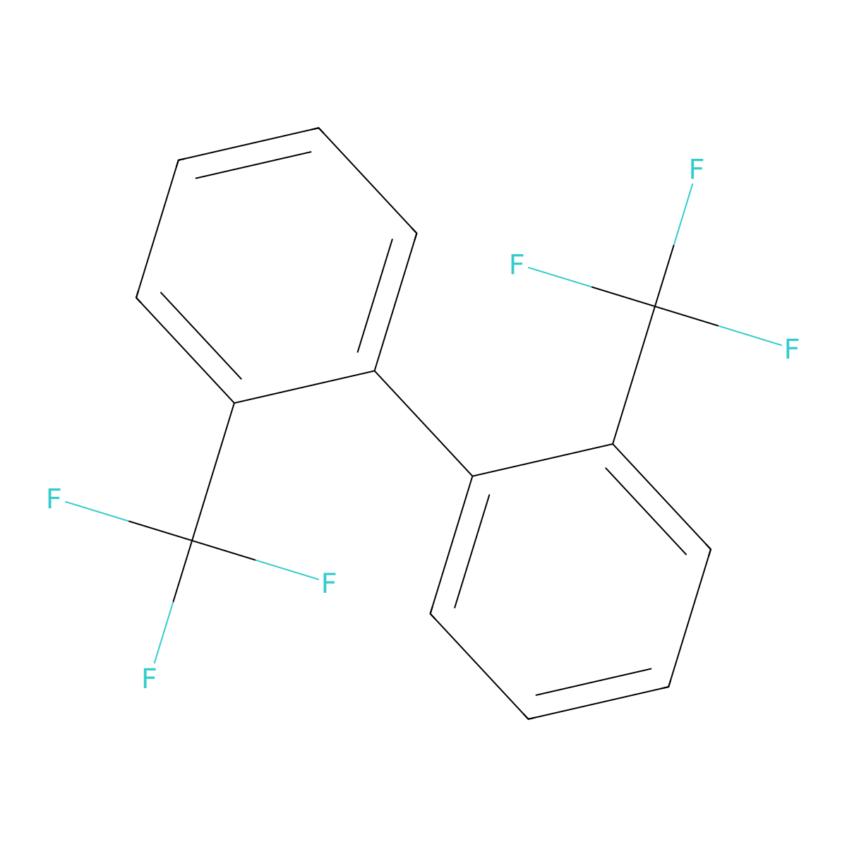 1,1'-Biphenyl, 2,2'-bis(trifluoromethyl)- molecular structure, CAS 567-15-7