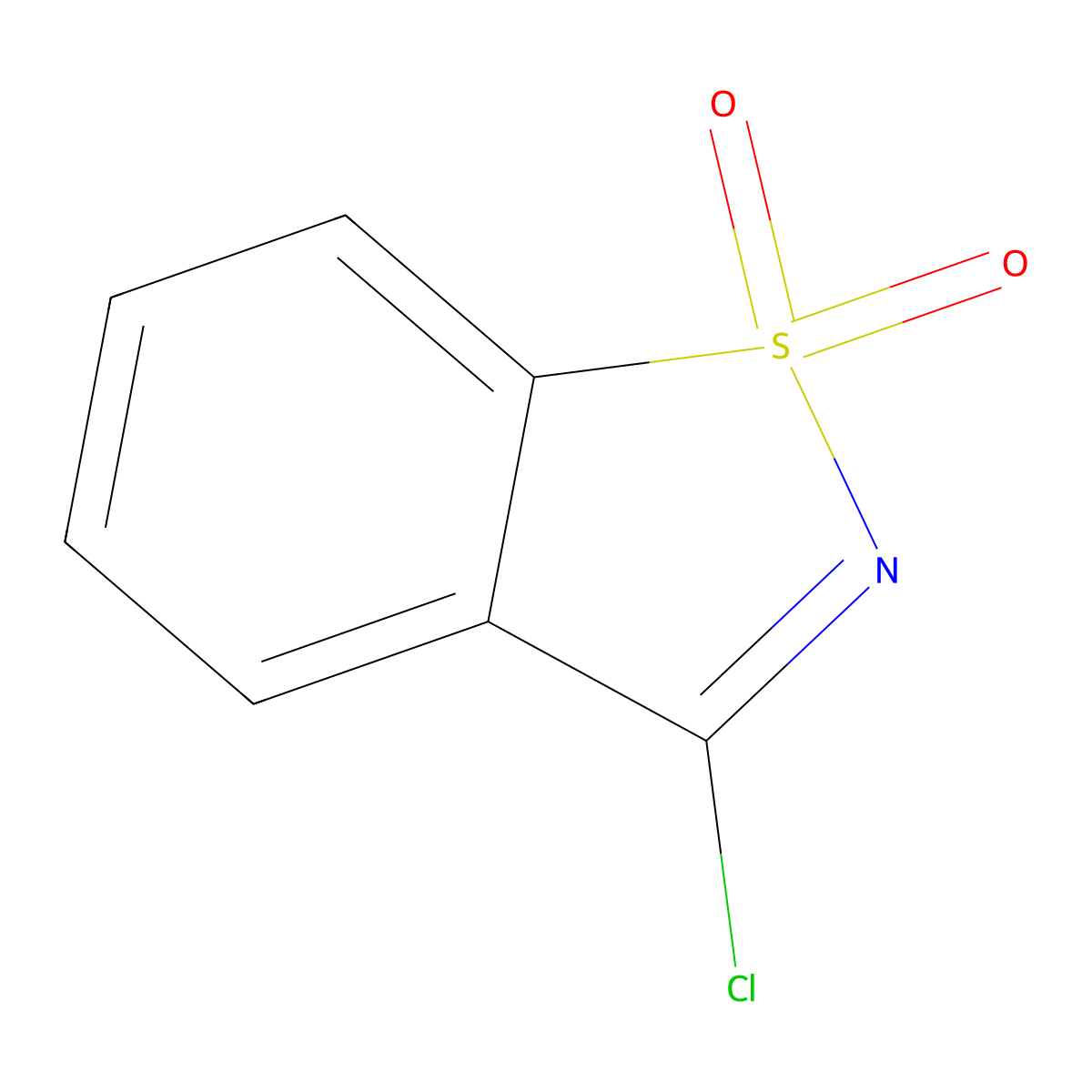 Pseudosaccharin chloride molecular structure, CAS 567-19-1