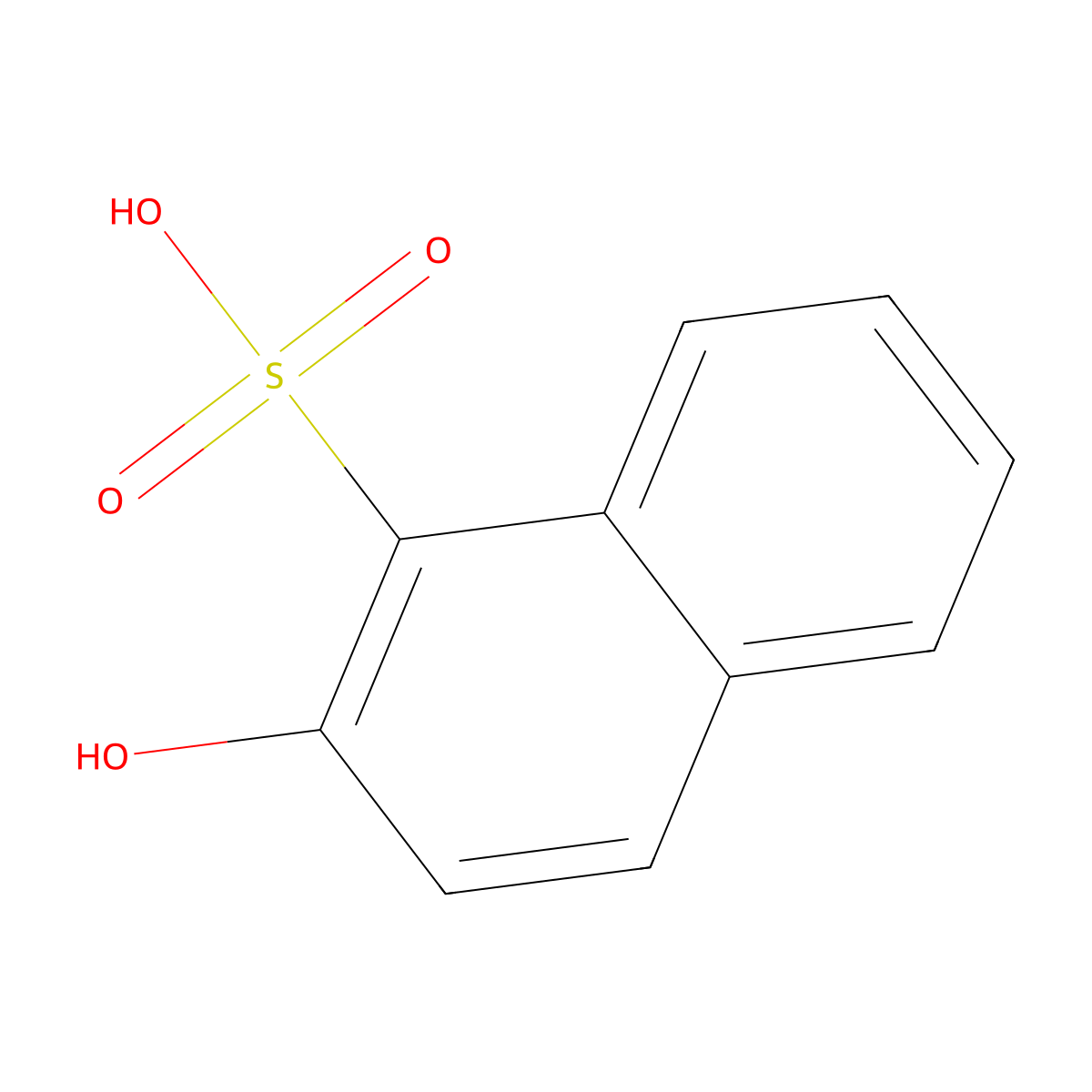1-Naphthalenesulfonic acid, 2-hydroxy- molecular structure, CAS 567-47-5