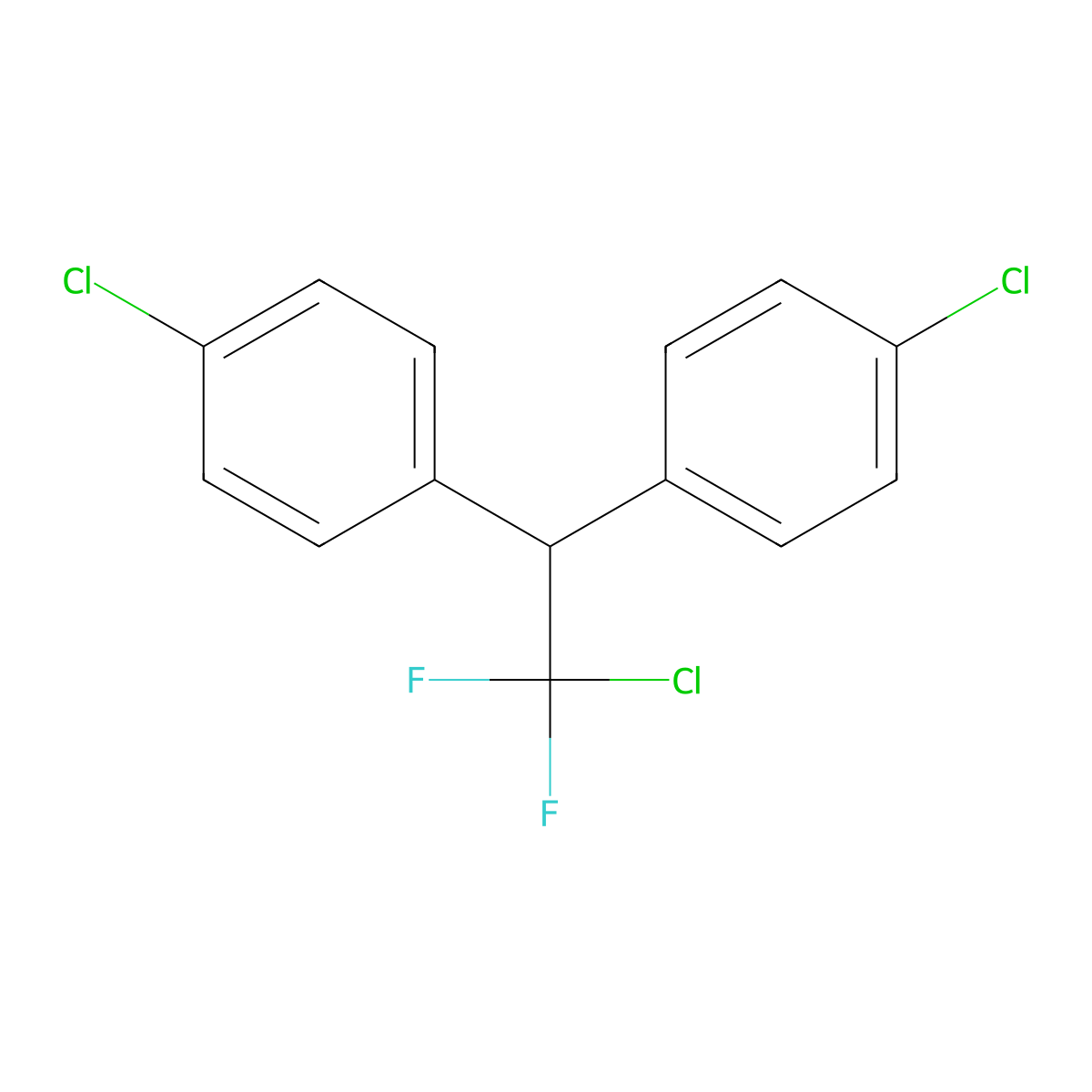 4,4'-(2-Chloro-2,2-difluoroethane-1,1-diyl)bis(chlorobenzene) molecular structure, CAS 567-56-6
