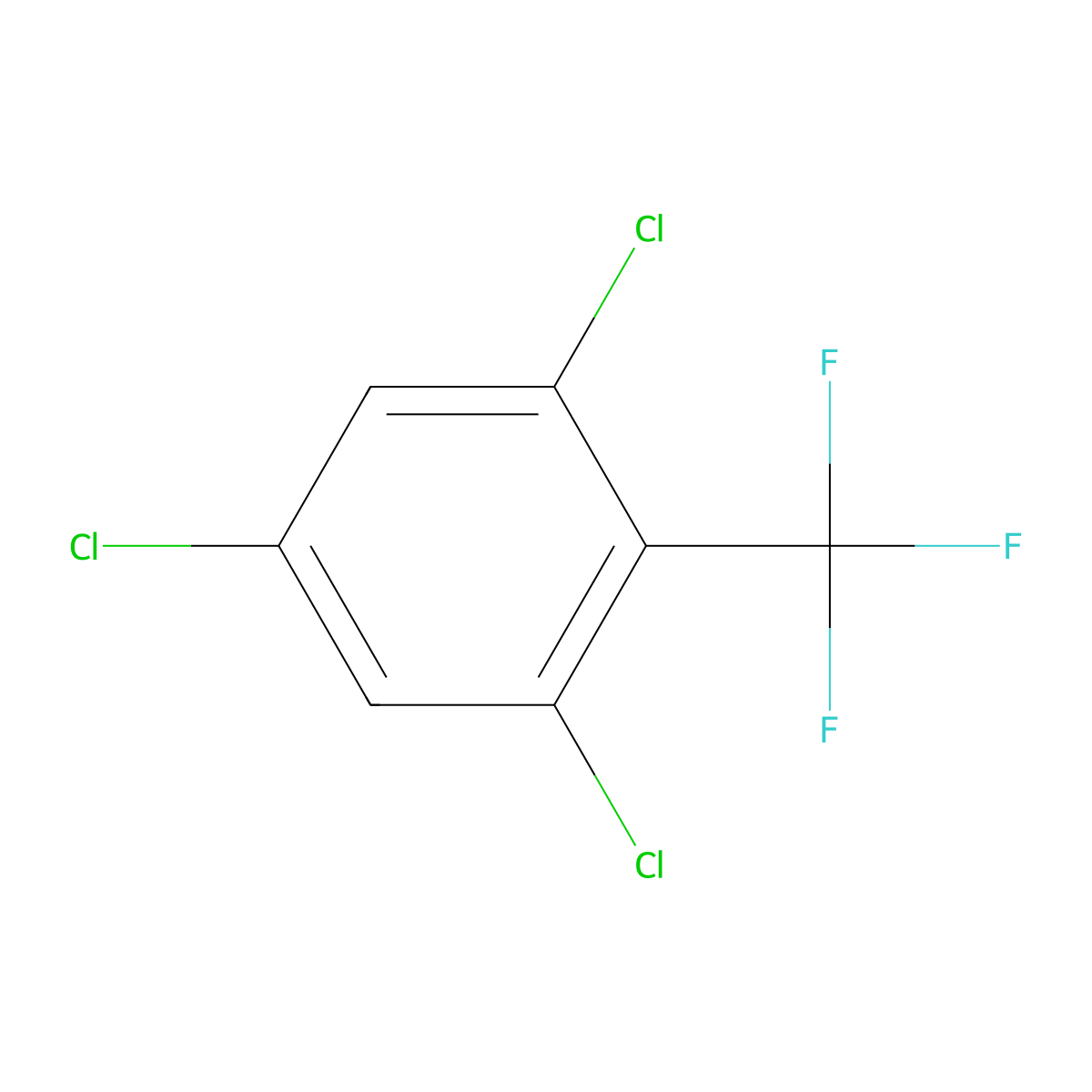 1,3,5-Trichloro-2-(trifluoromethyl)benzene molecular structure, CAS 567-59-9