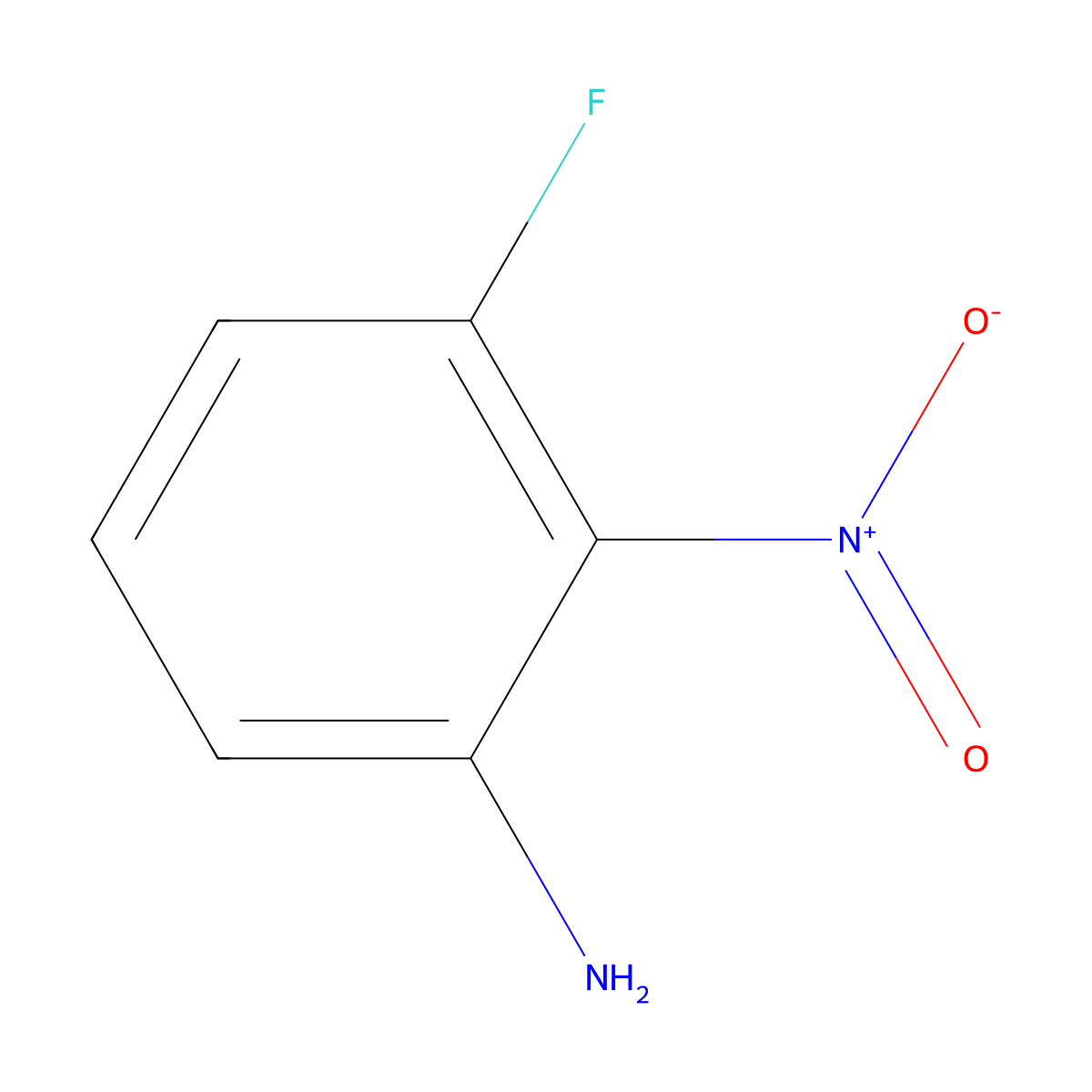 3-Fluoro-2-nitroaniline molecular structure, CAS 567-63-5