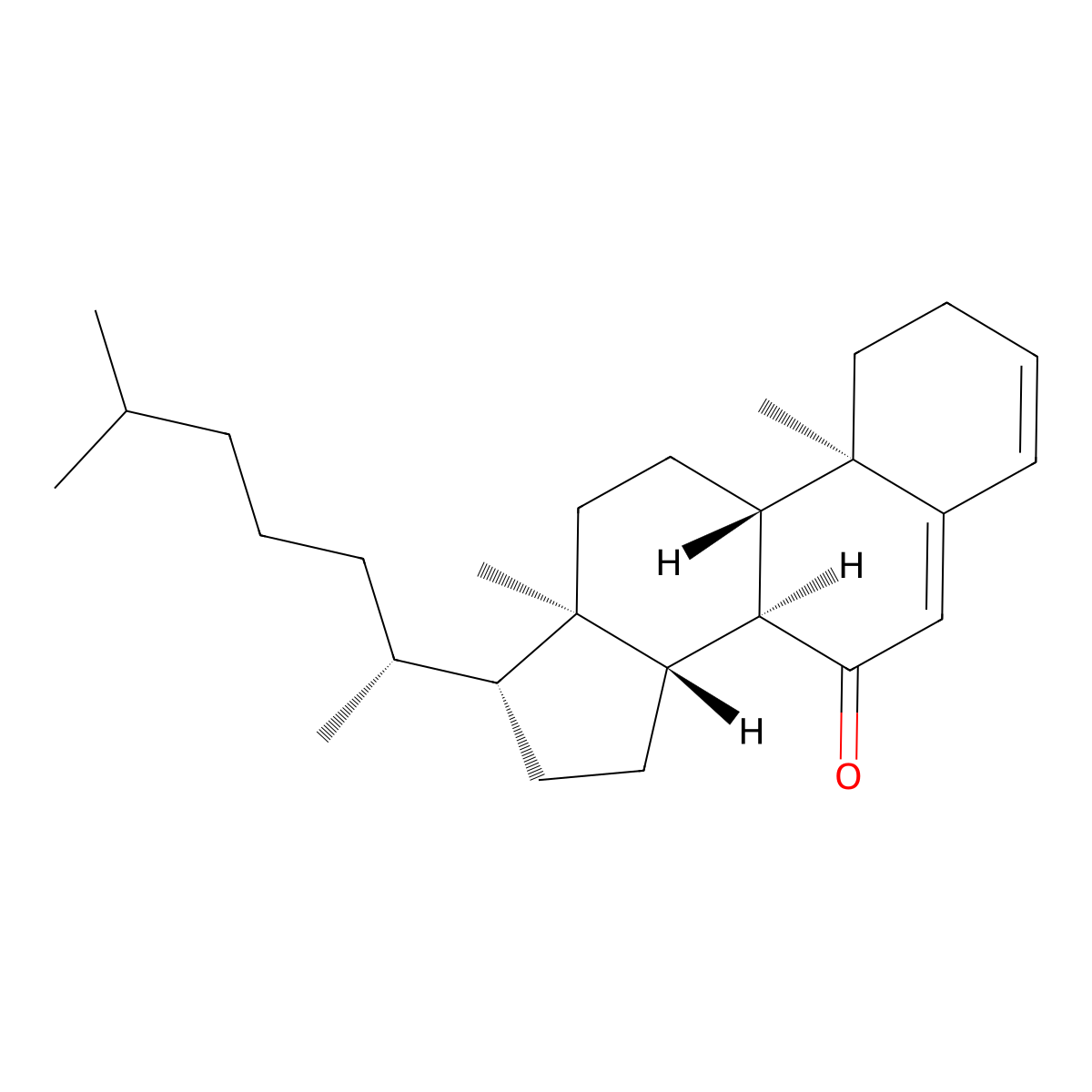 Cholesta-3,5-dien-7-one molecular structure, CAS 567-72-6