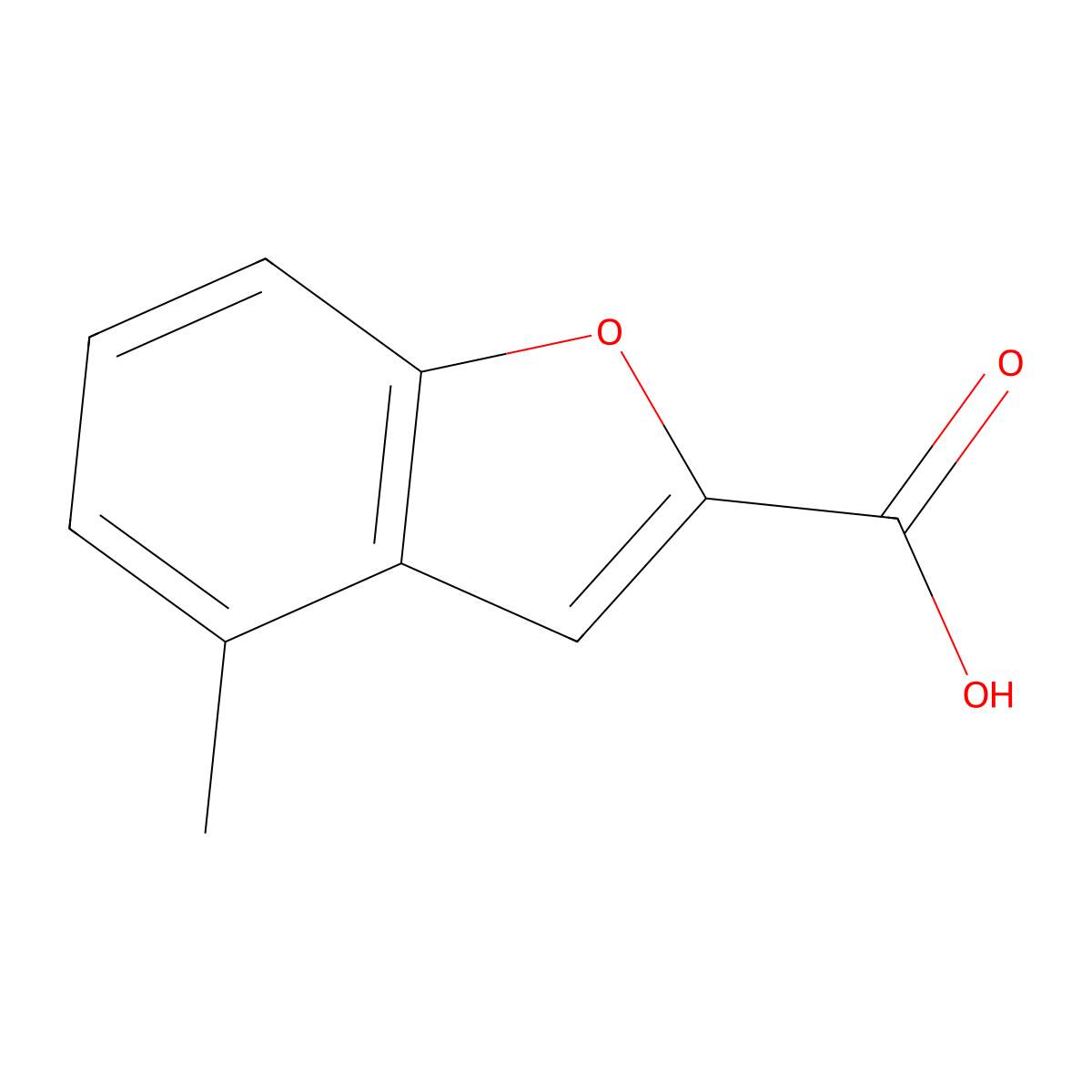 4-Methyl-1-benzofuran-2-carboxylic acid molecular structure, CAS 5670-24-6