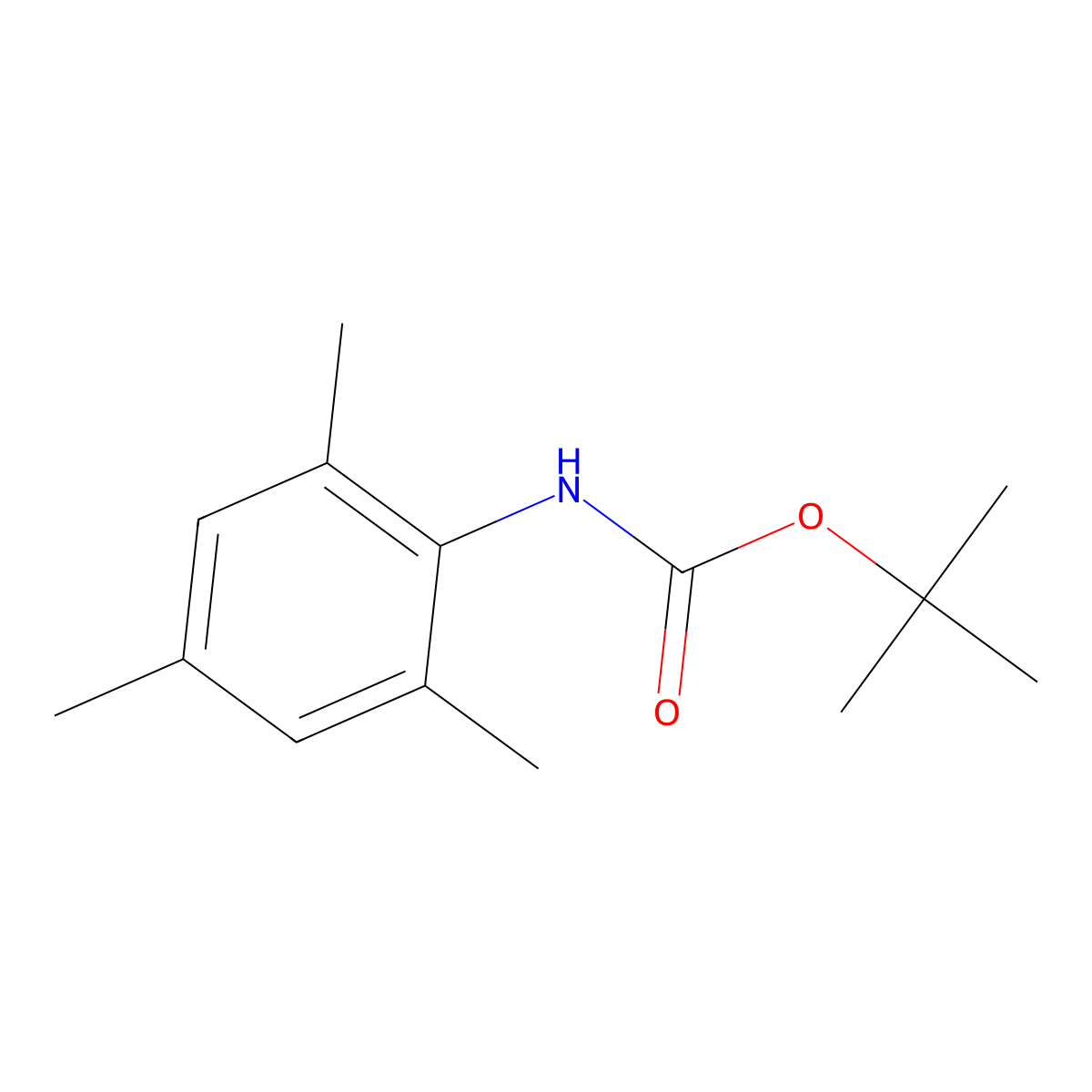 Boc-2,4,6-trimethylaniline molecular structure, CAS 56700-69-7