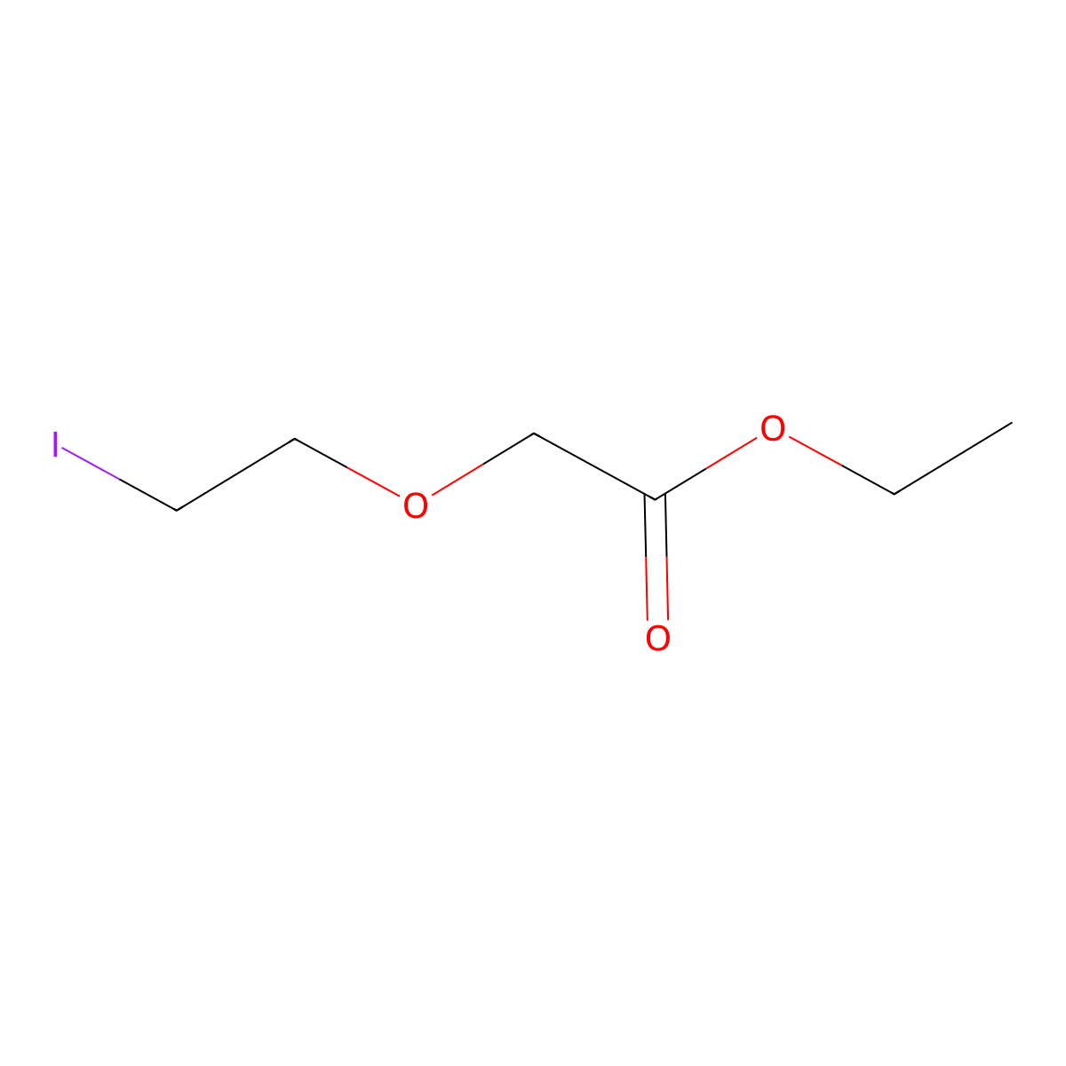 Ethyl 2-(2-iodoethoxy)acetate molecular structure, CAS 56703-25-4