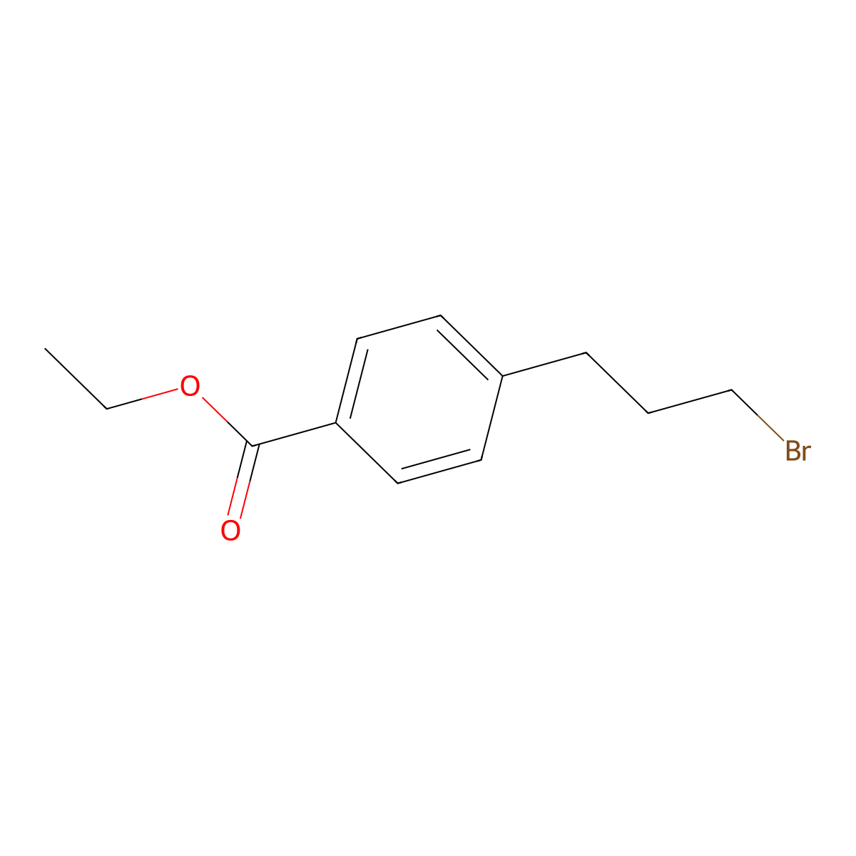 Ethyl 4-(3-bromopropyl)benzoate molecular structure, CAS 56703-31-2