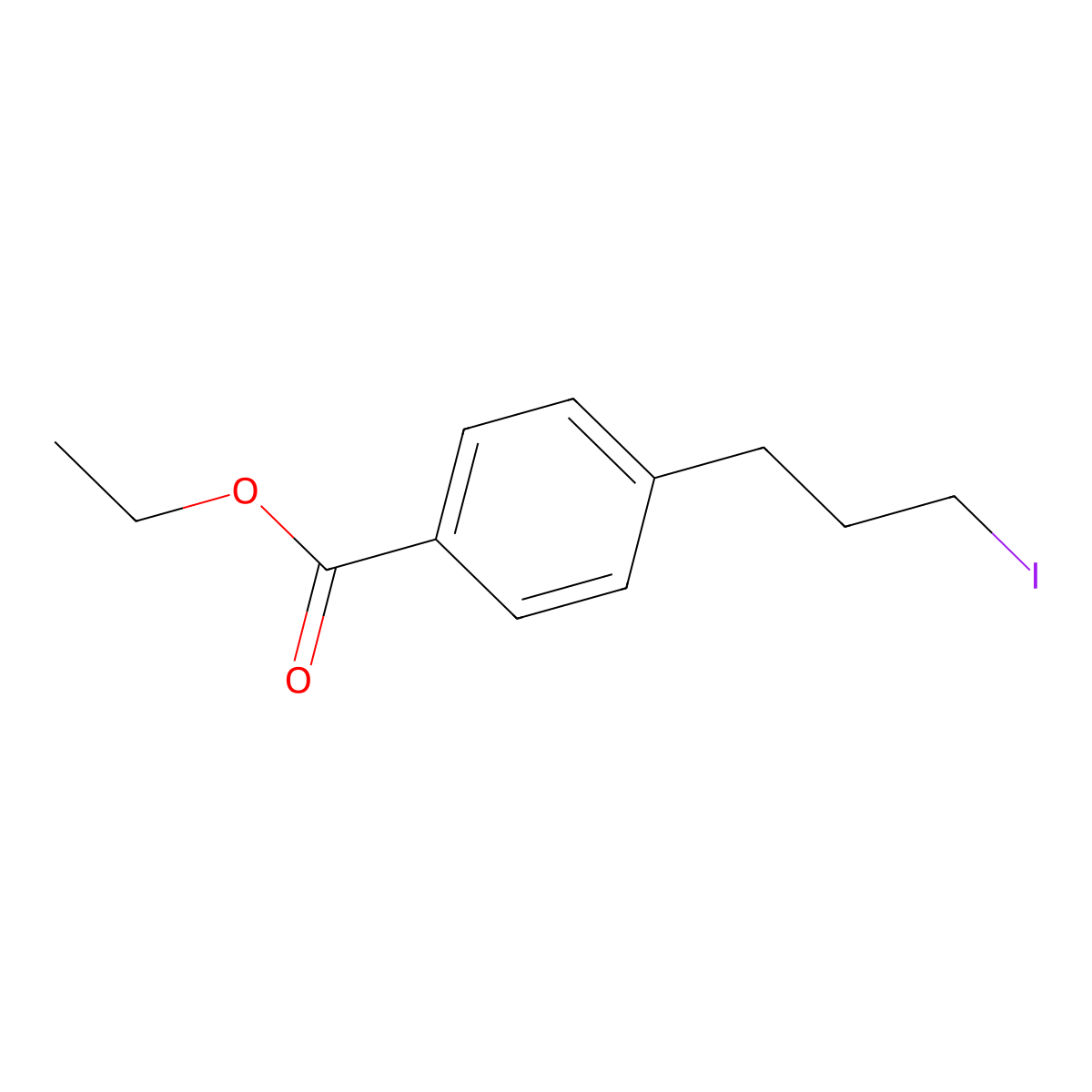 Ethyl 4-(3-iodopropyl)benzoate molecular structure, CAS 56703-32-3