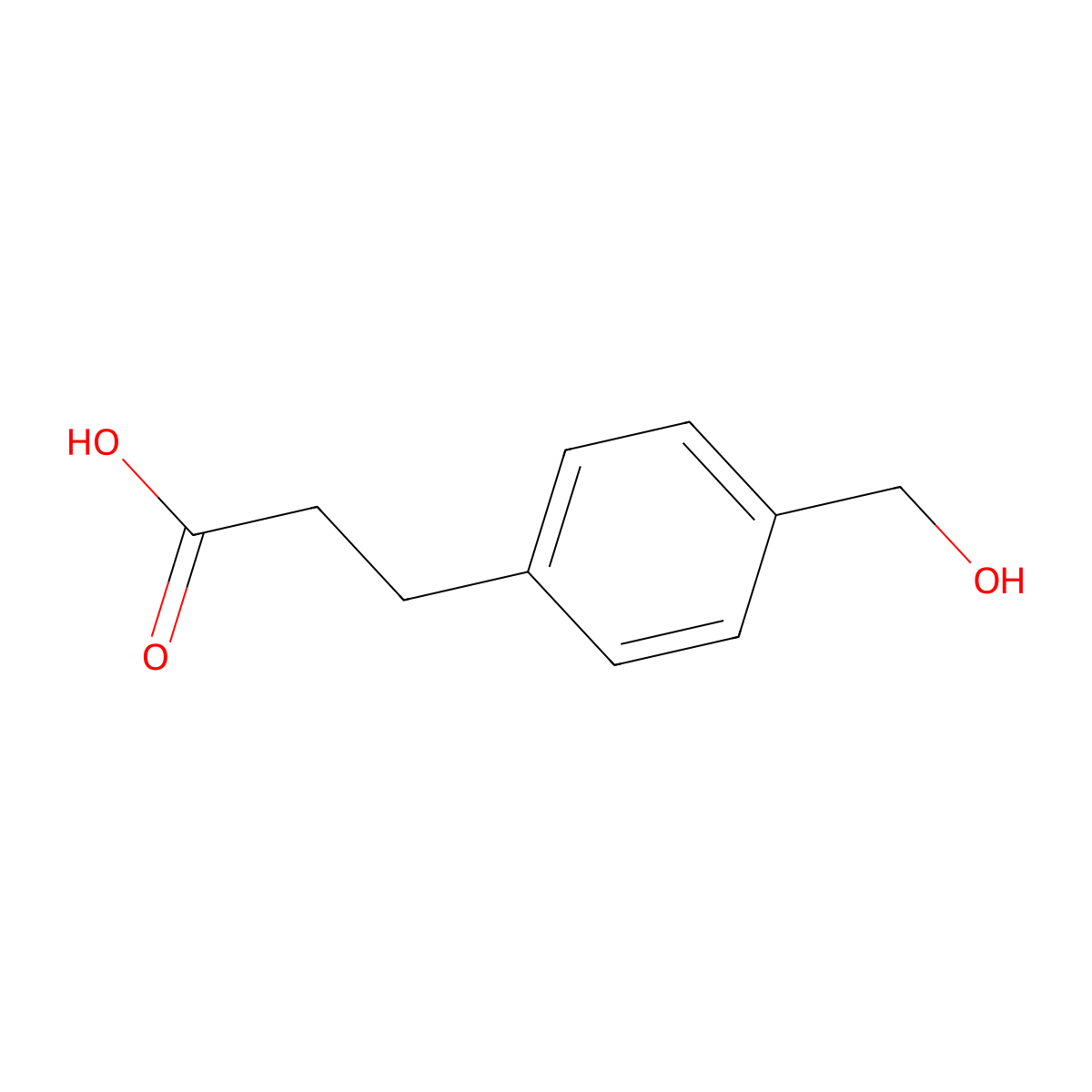 3-[4-(Hydroxymethyl)phenyl]propanoic acid molecular structure, CAS 56703-34-5