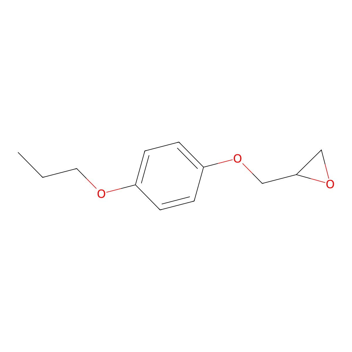 4-Propoxyphenyl glycidyl ether molecular structure, CAS 56704-18-8