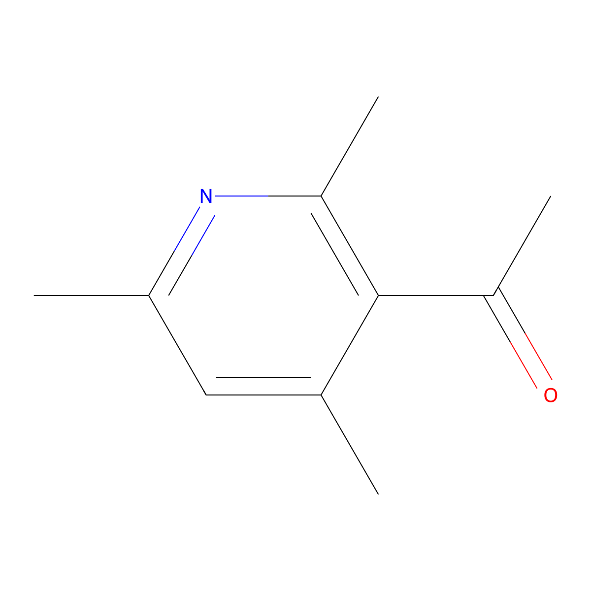 1-(2,4,6-Trimethylpyridin-3-yl)ethan-1-one molecular structure, CAS 56704-25-7