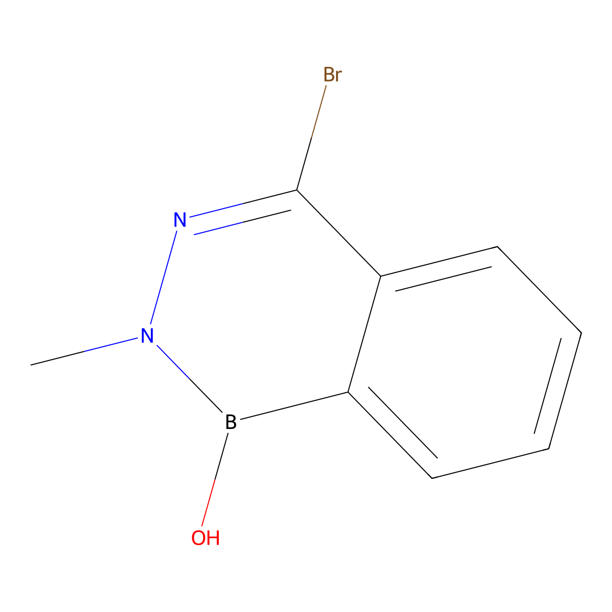 4-bromo-2-methyl-2,3,1-benzodiazaborinin-1(2H)-ol molecular structure, CAS 56705-05-6
