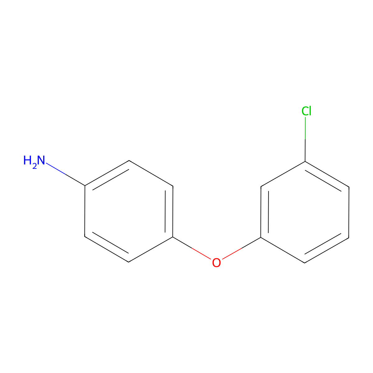 4-(3-Chlorophenoxy)aniline molecular structure, CAS 56705-51-2