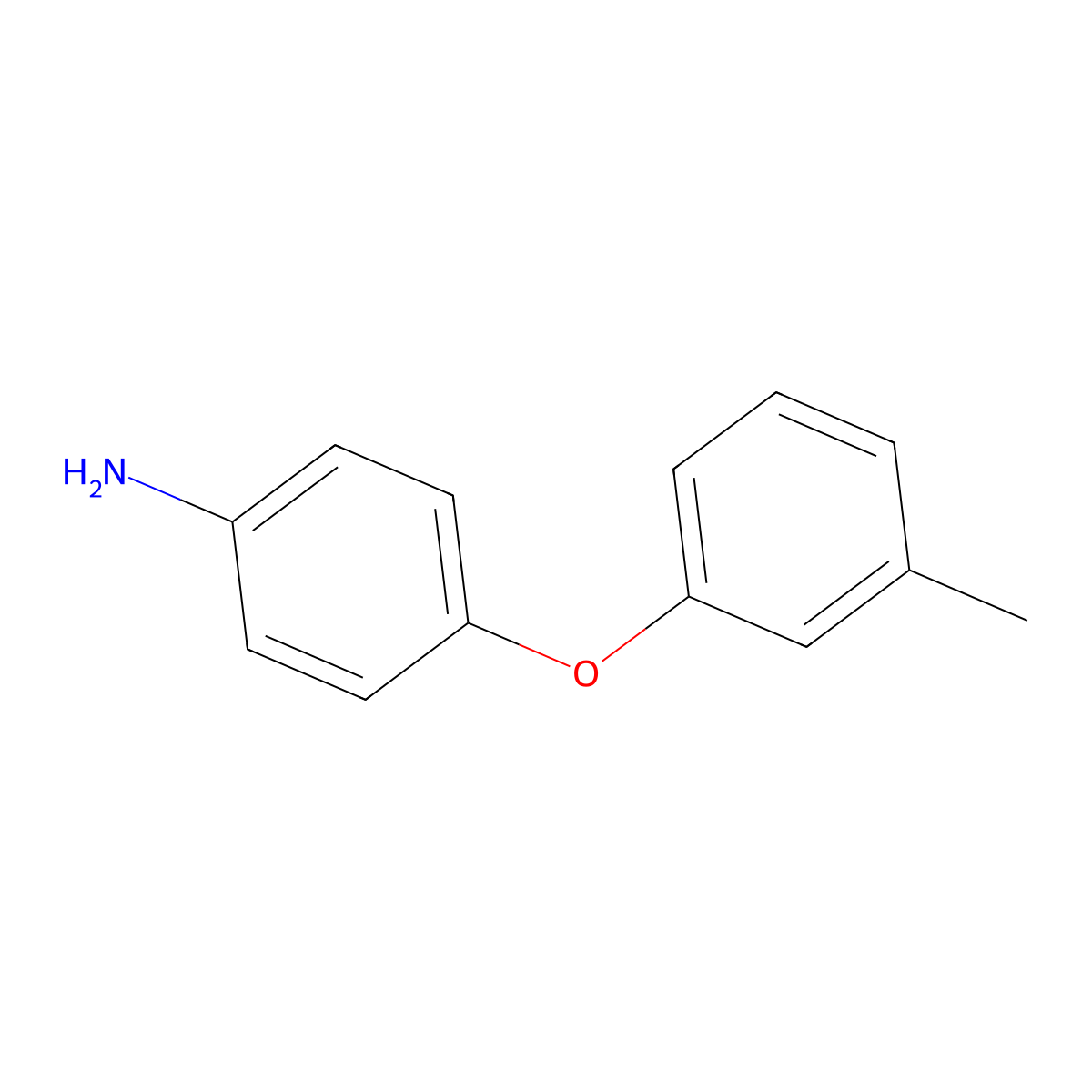 Benzenamine, 4-(3-methylphenoxy)- molecular structure, CAS 56705-84-1