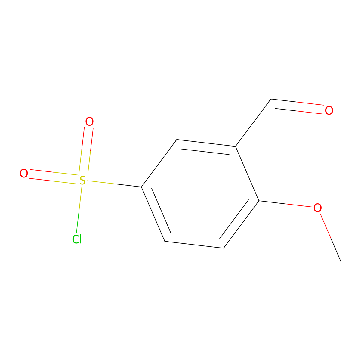 3-Formyl-4-methoxybenzene-1-sulfonyl chloride molecular structure, CAS 56707-17-6