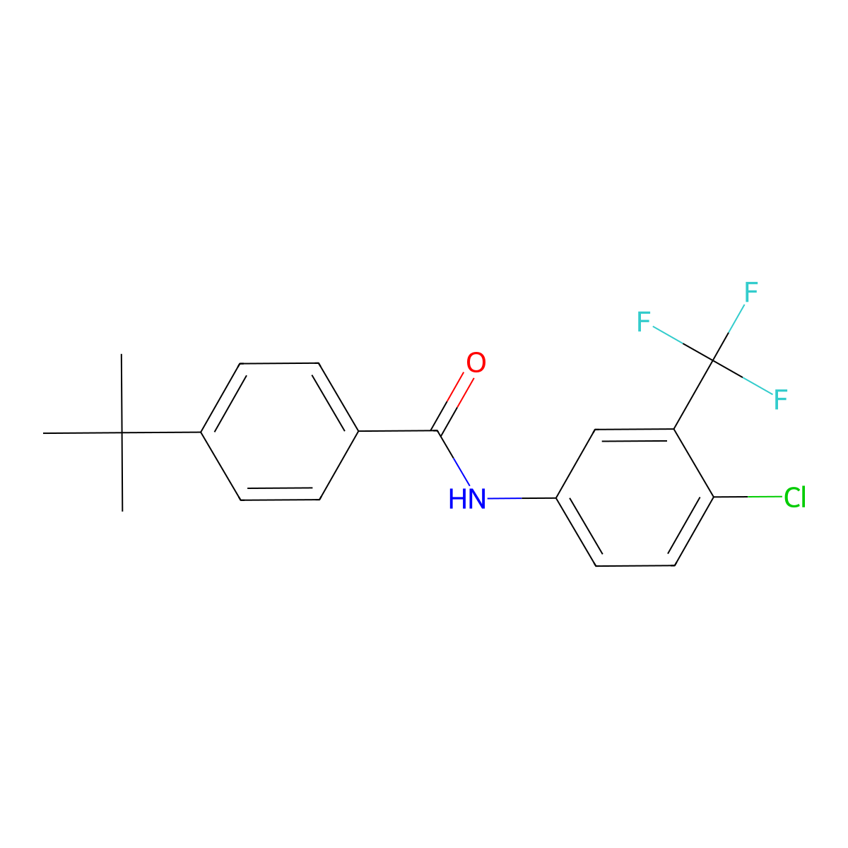4-tert-butyl-N-[4-chloro-3-(trifluoromethyl)phenyl]benzamide molecular structure, CAS 56709-19-4