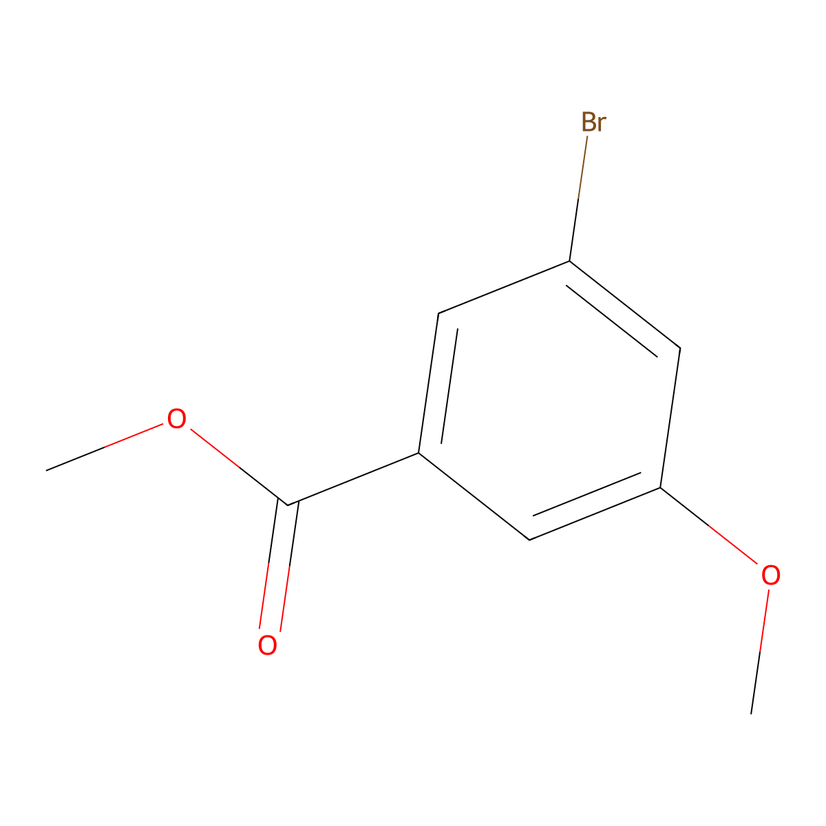 Methyl 3-bromo-5-methoxybenzoate molecular structure, CAS 56709-70-7