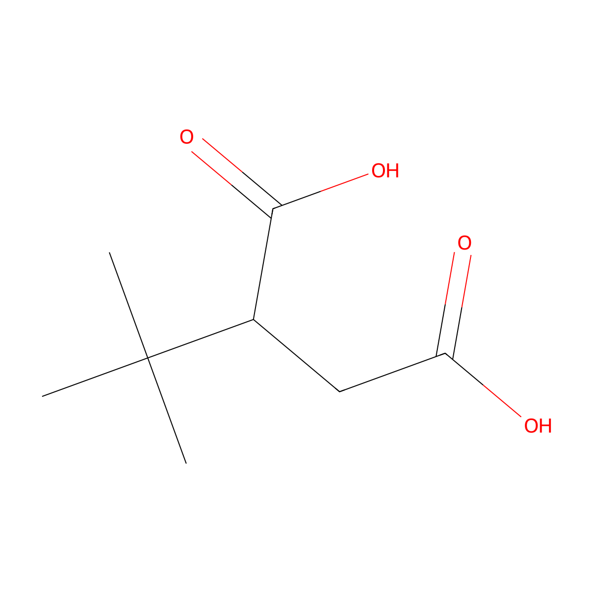 2-tert-Butylbutanedioic acid molecular structure, CAS 5671-87-4
