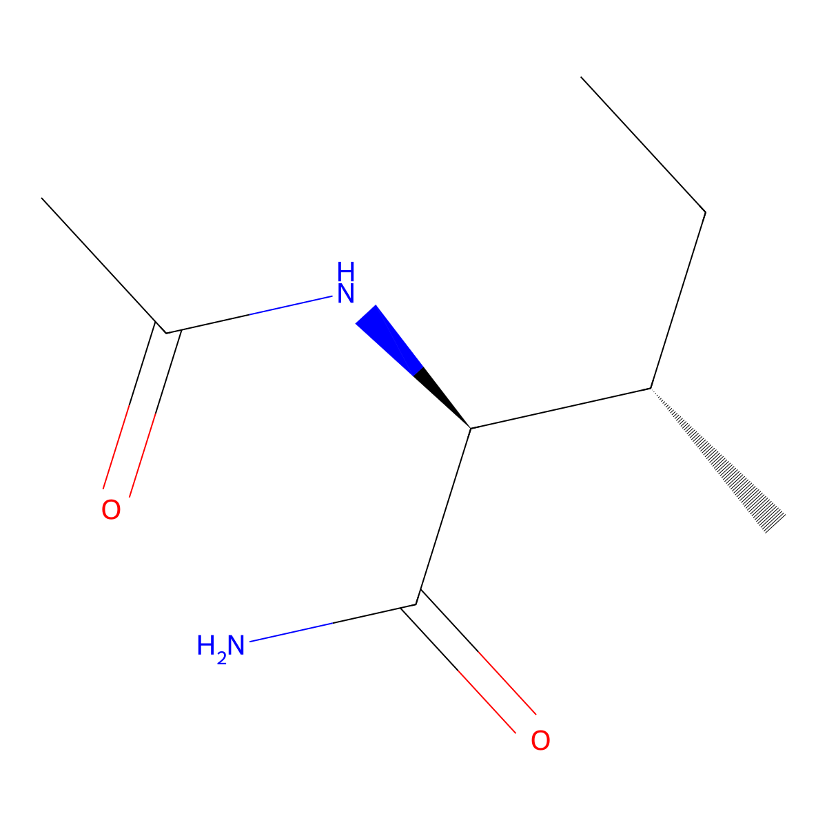 N~2~-Acetyl-L-isoleucinamide molecular structure, CAS 56711-06-9
