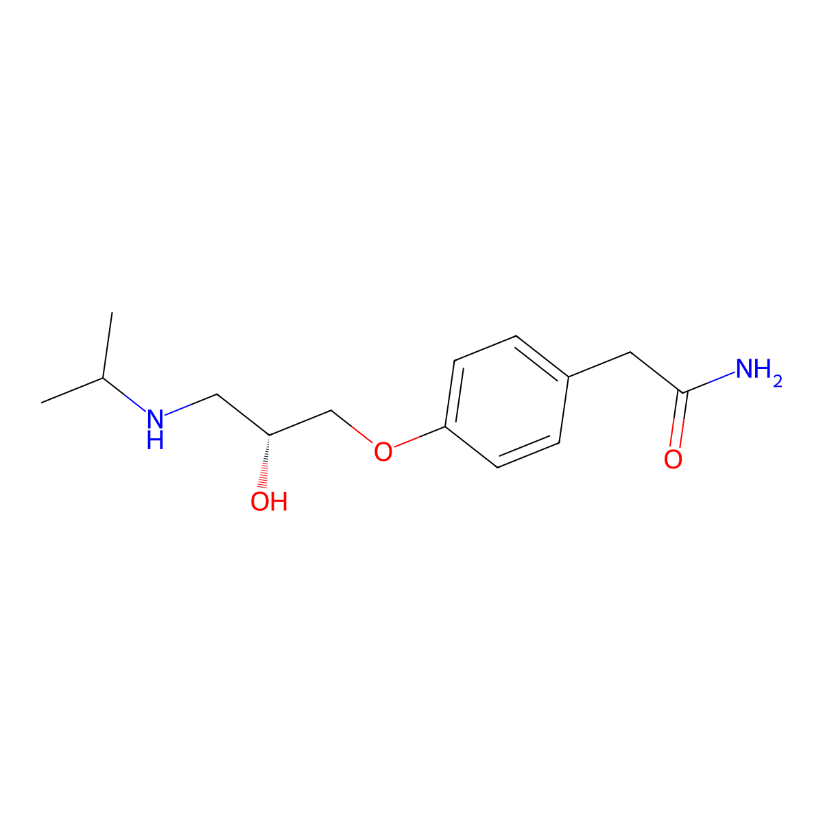 (+)-Atenolol molecular structure, CAS 56715-13-0