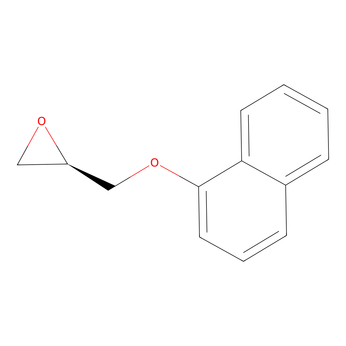 (2R)-2-((1-Naphthalenyloxy)methyl)oxirane molecular structure, CAS 56715-28-7