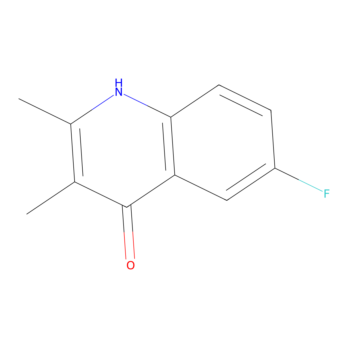 6-Fluoro-2,3-dimethylquinolin-4-ol molecular structure, CAS 56716-91-7