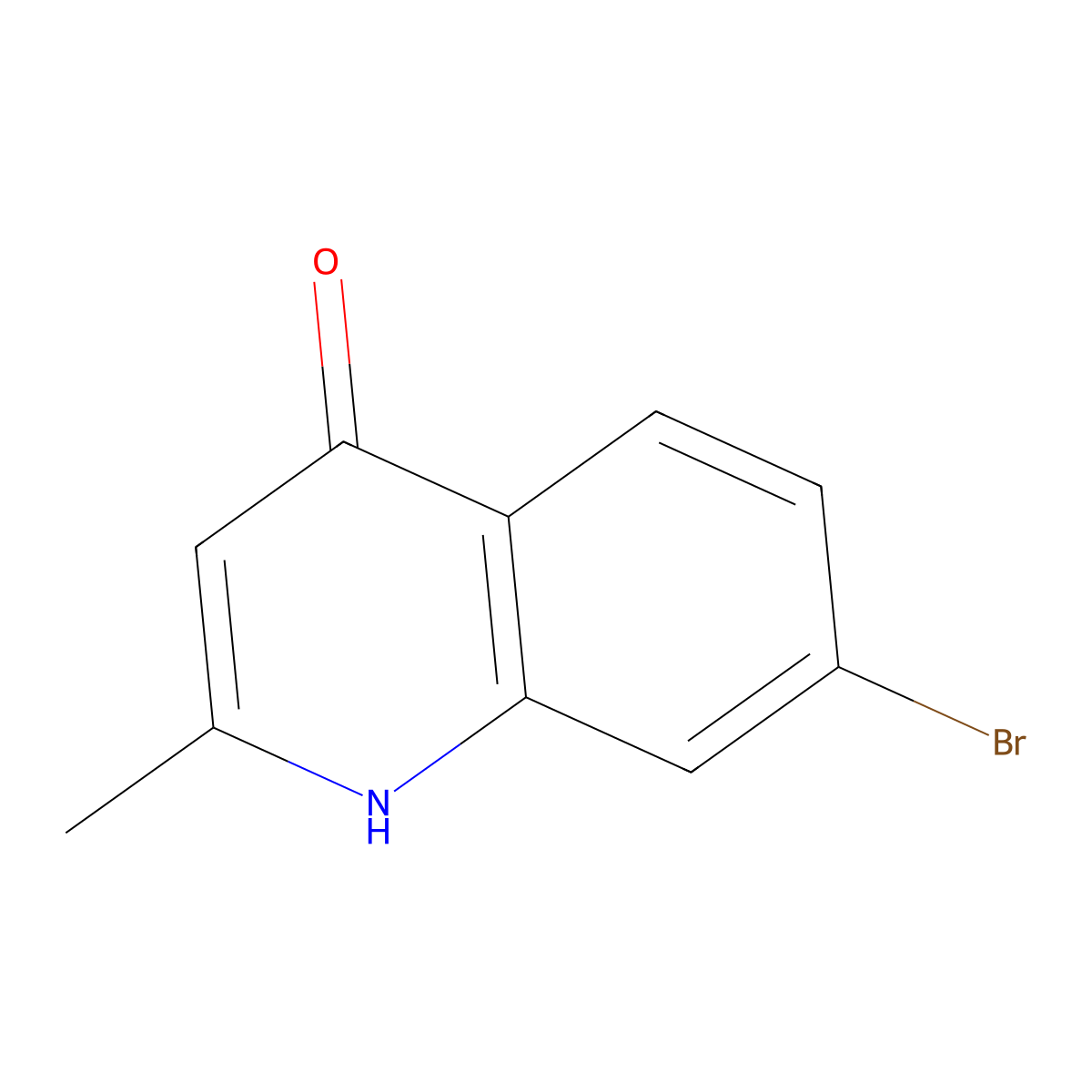 7-Bromo-2-methylquinolin-4-ol molecular structure, CAS 56716-92-8