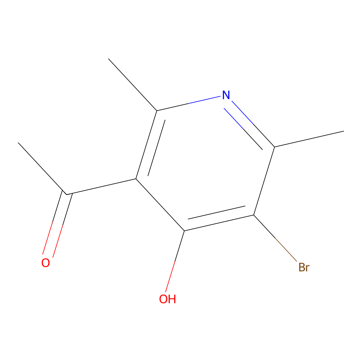 1-(5-Bromo-4-hydroxy-2,6-dimethylpyridin-3-yl)ethan-1-one molecular structure, CAS 56717-09-0
