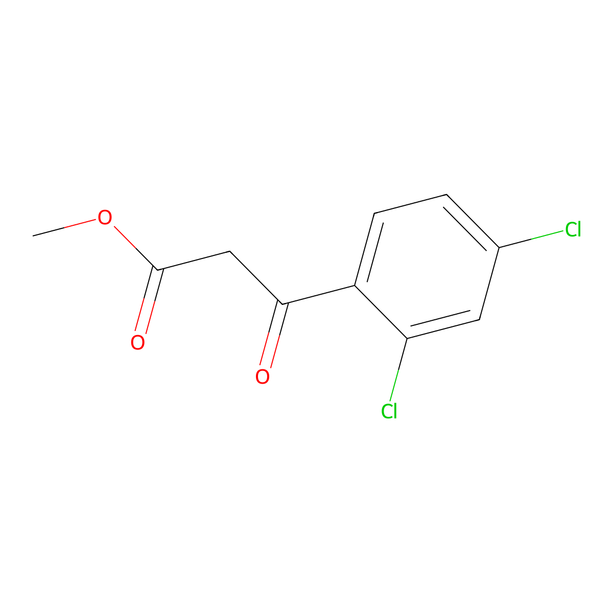 Methyl 3-(2,4-dichlorophenyl)-3-oxopropanoate molecular structure, CAS 56719-67-6