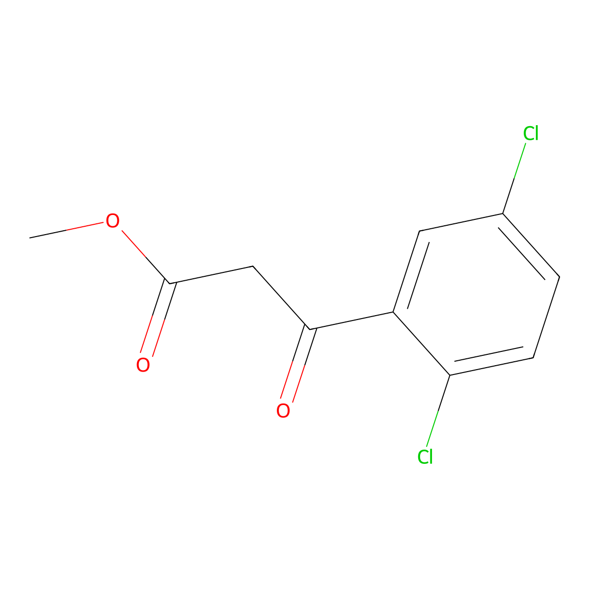 Methyl 3-(2,5-dichlorophenyl)-3-oxopropanoate molecular structure, CAS 56719-68-7