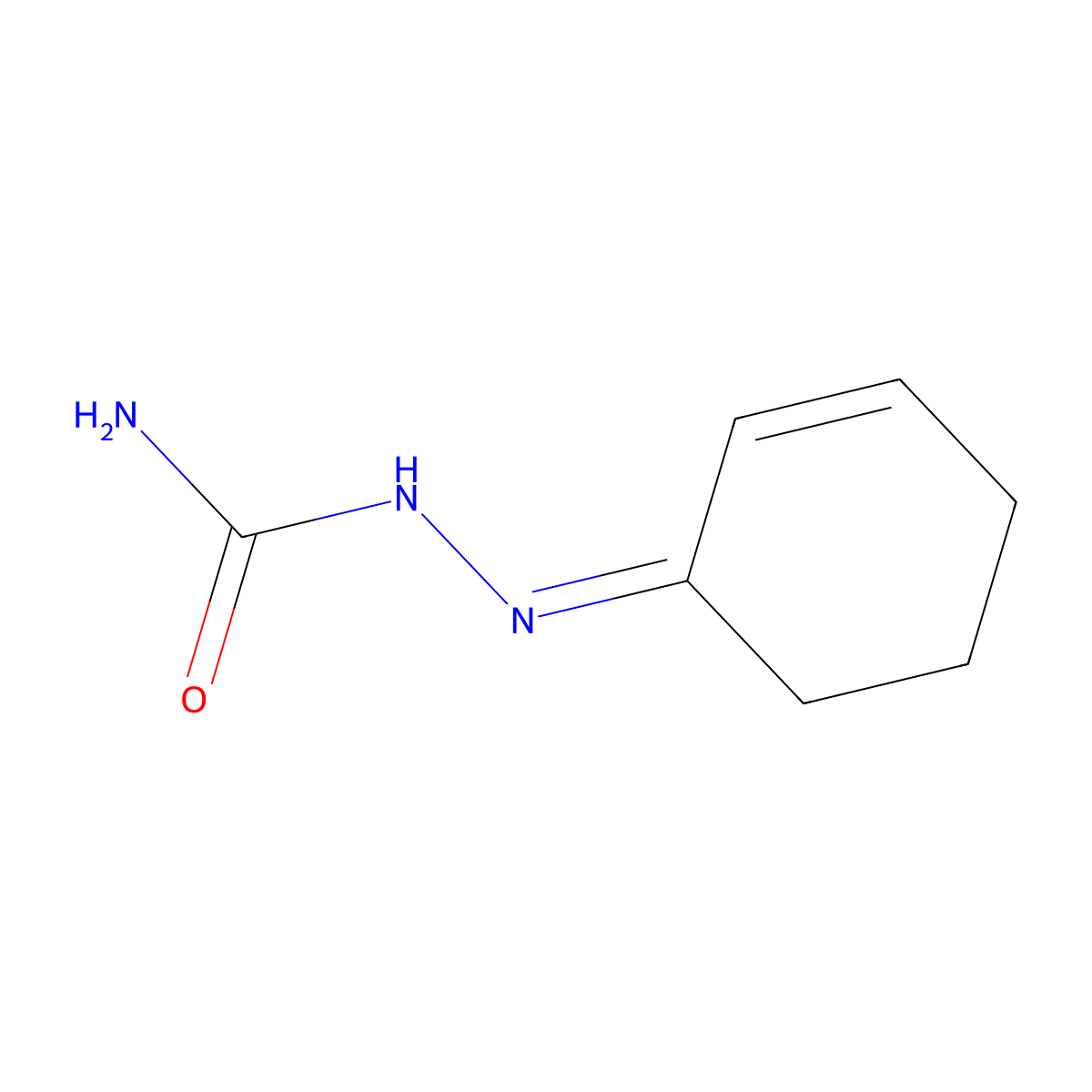 (Cyclohex-2-en-1-ylideneamino)urea molecular structure, CAS 5672-56-0