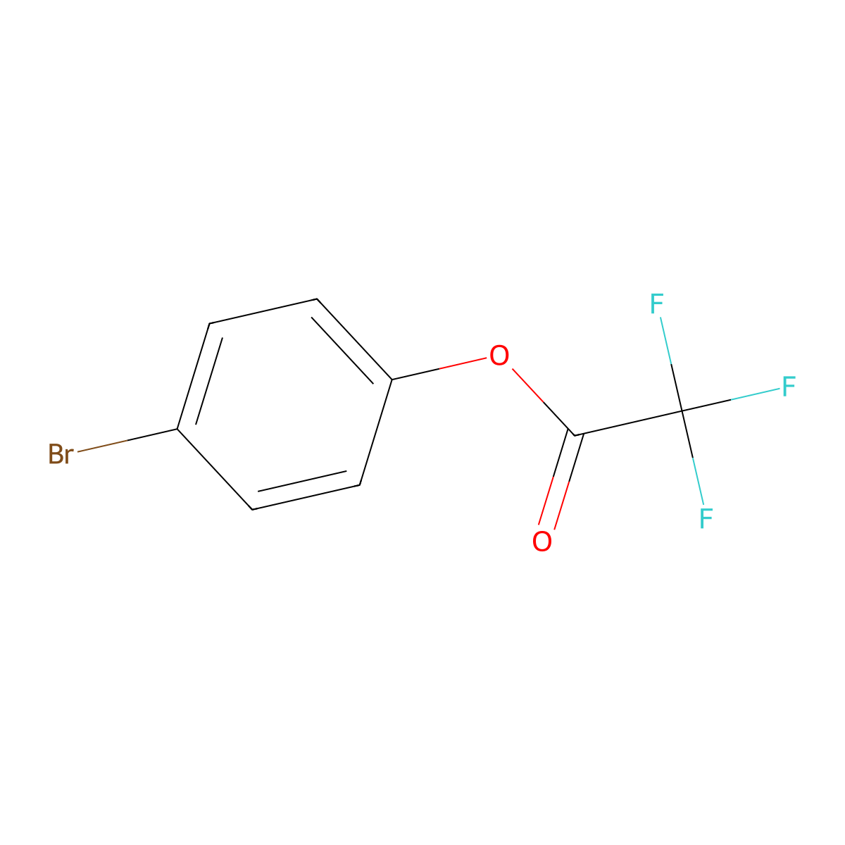 Acetic acid, trifluoro-, 4-bromophenyl ester molecular structure, CAS 5672-84-4