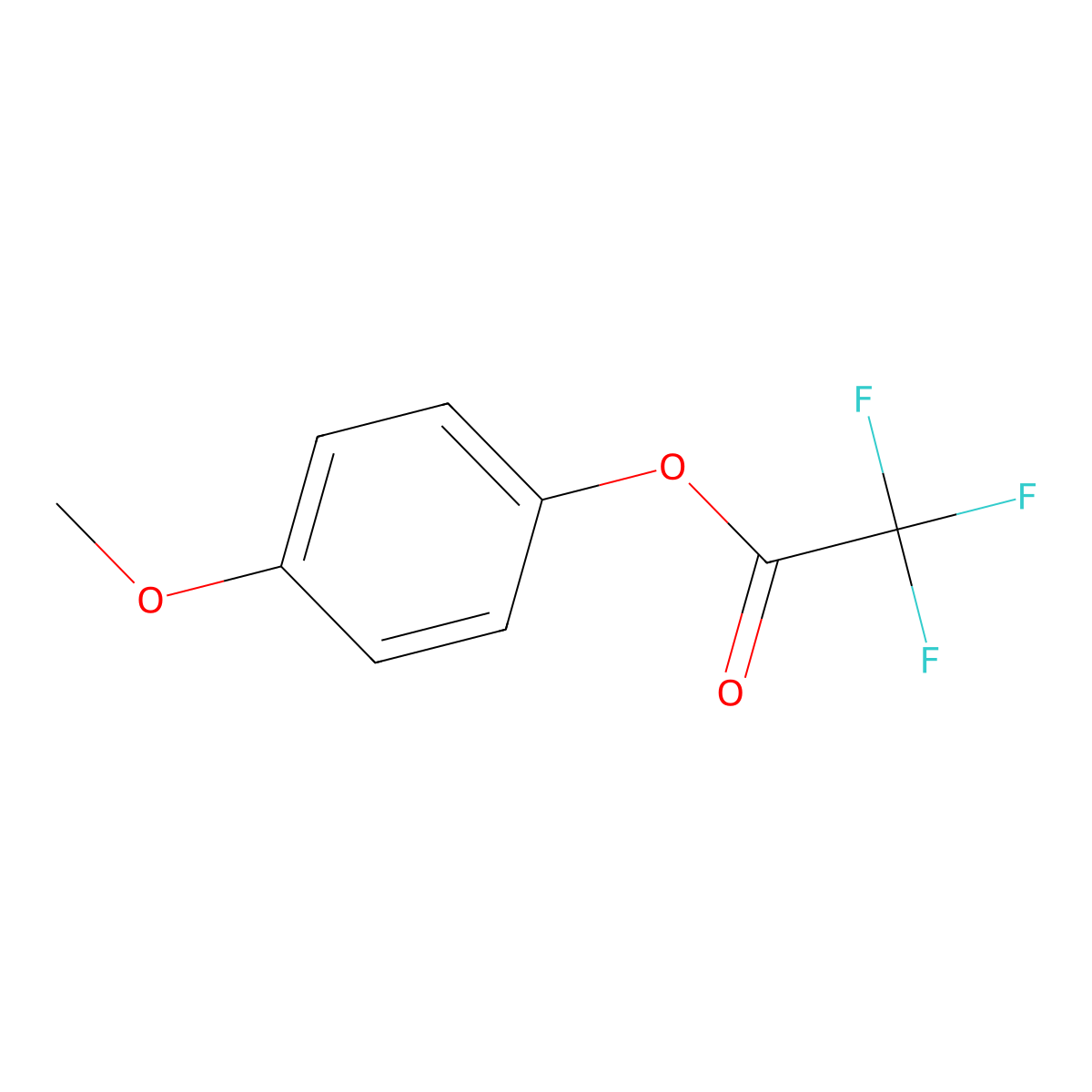 Acetic acid, trifluoro-, p-methoxyphenyl ester molecular structure, CAS 5672-87-7