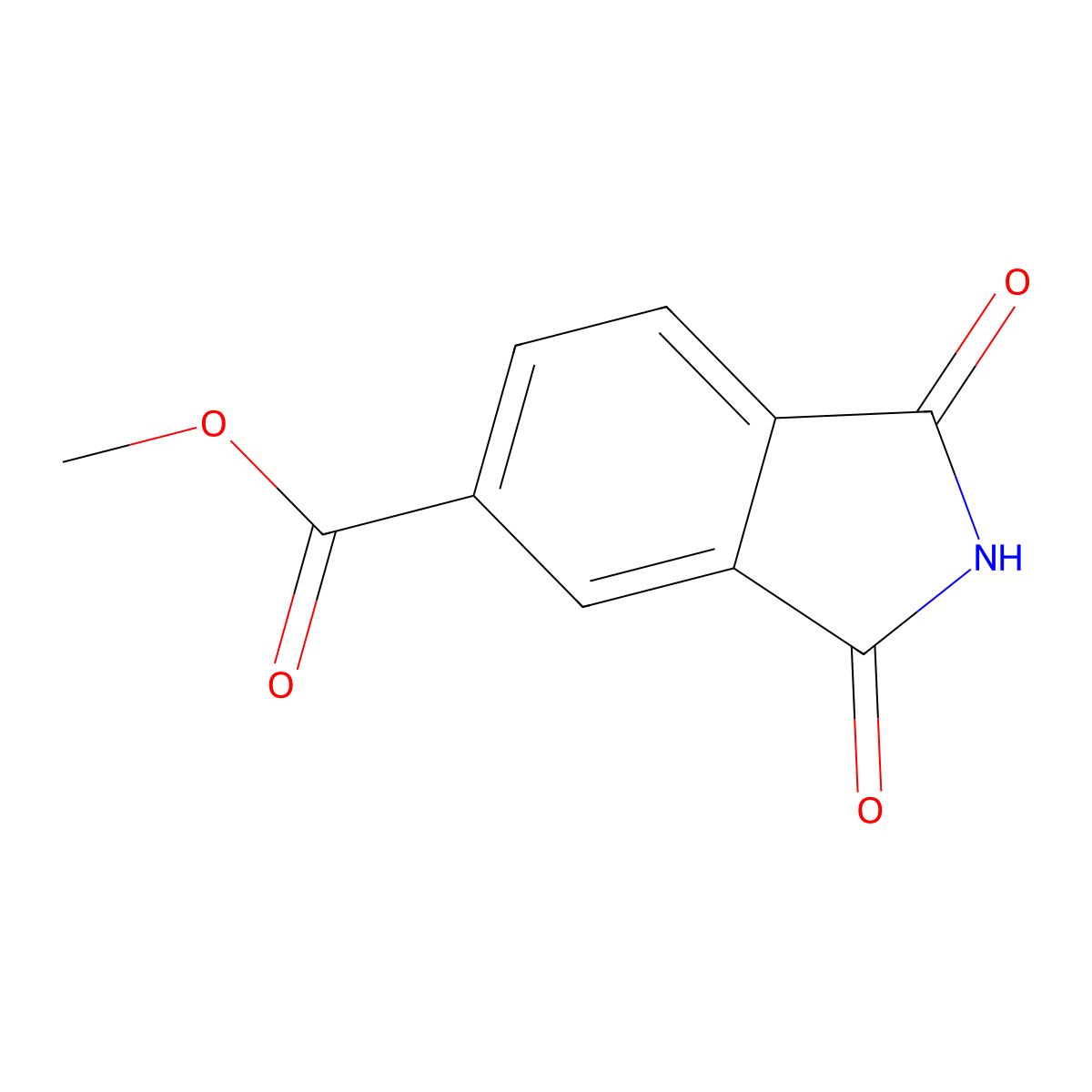 Methyl 1,3-dioxoisoindoline-5-carboxylate molecular structure, CAS 56720-83-3