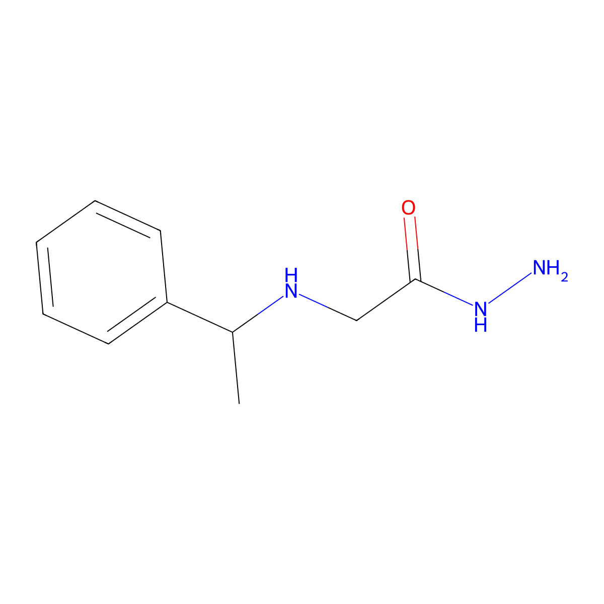(1-Phenyl-ethylamino)-acetic acid hydrazide molecular structure, CAS 56720-93-5