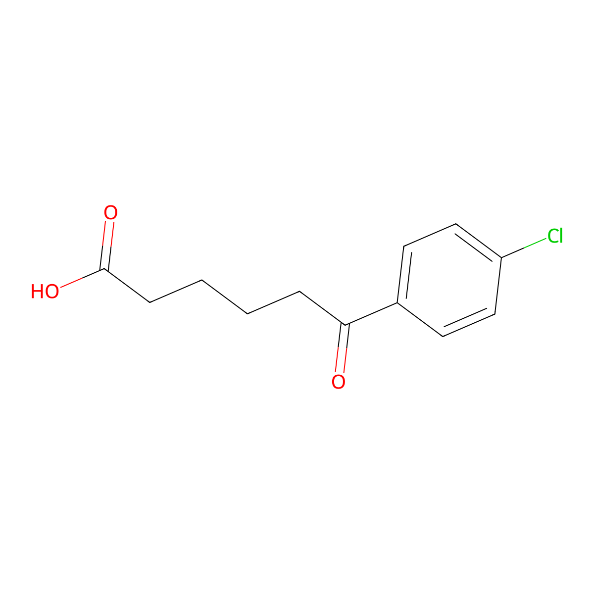 6-(4-Chlorophenyl)-6-oxohexanoic acid molecular structure, CAS 56721-40-5
