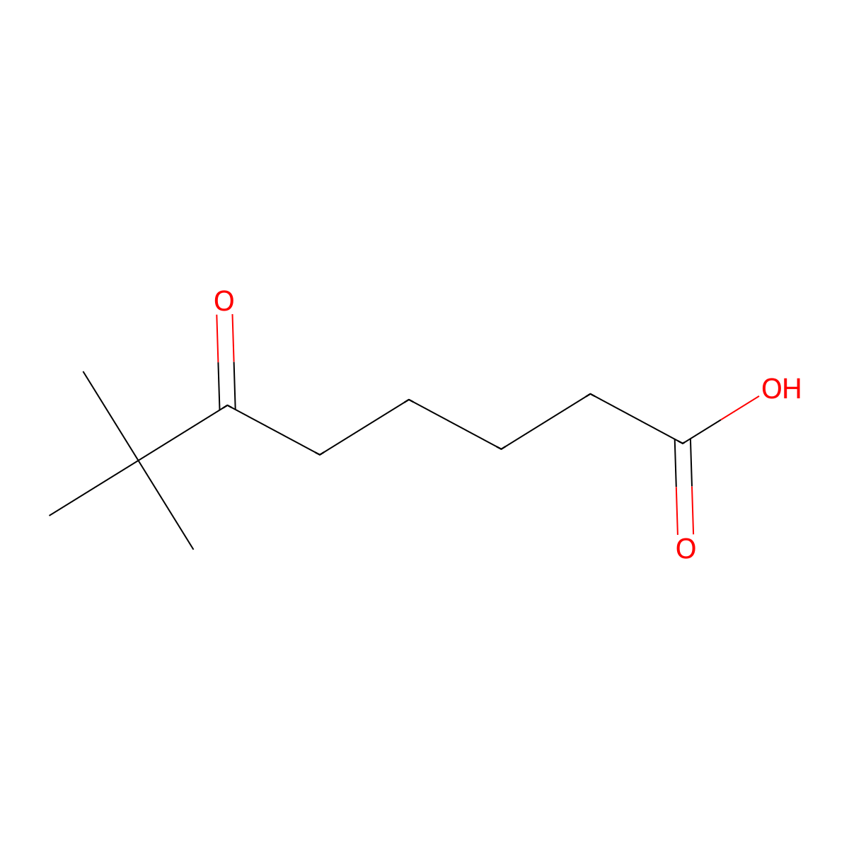 7,7-Dimethyl-6-oxooctanoic acid molecular structure, CAS 56721-58-5