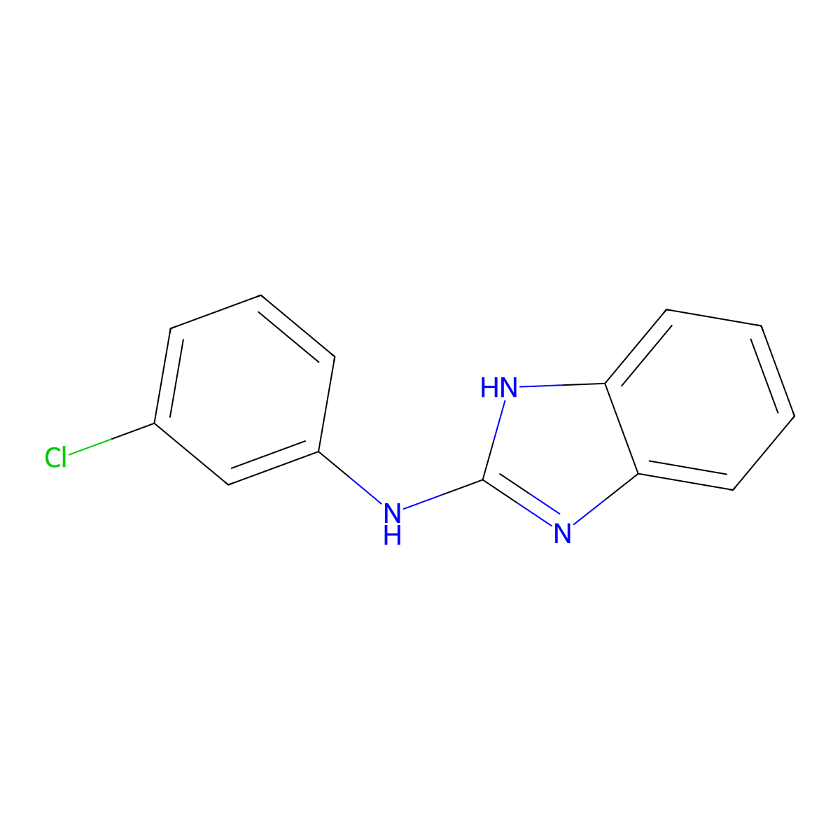N-(Benzimidazol-2-yl)-3-chloroaniline molecular structure, CAS 56721-64-3