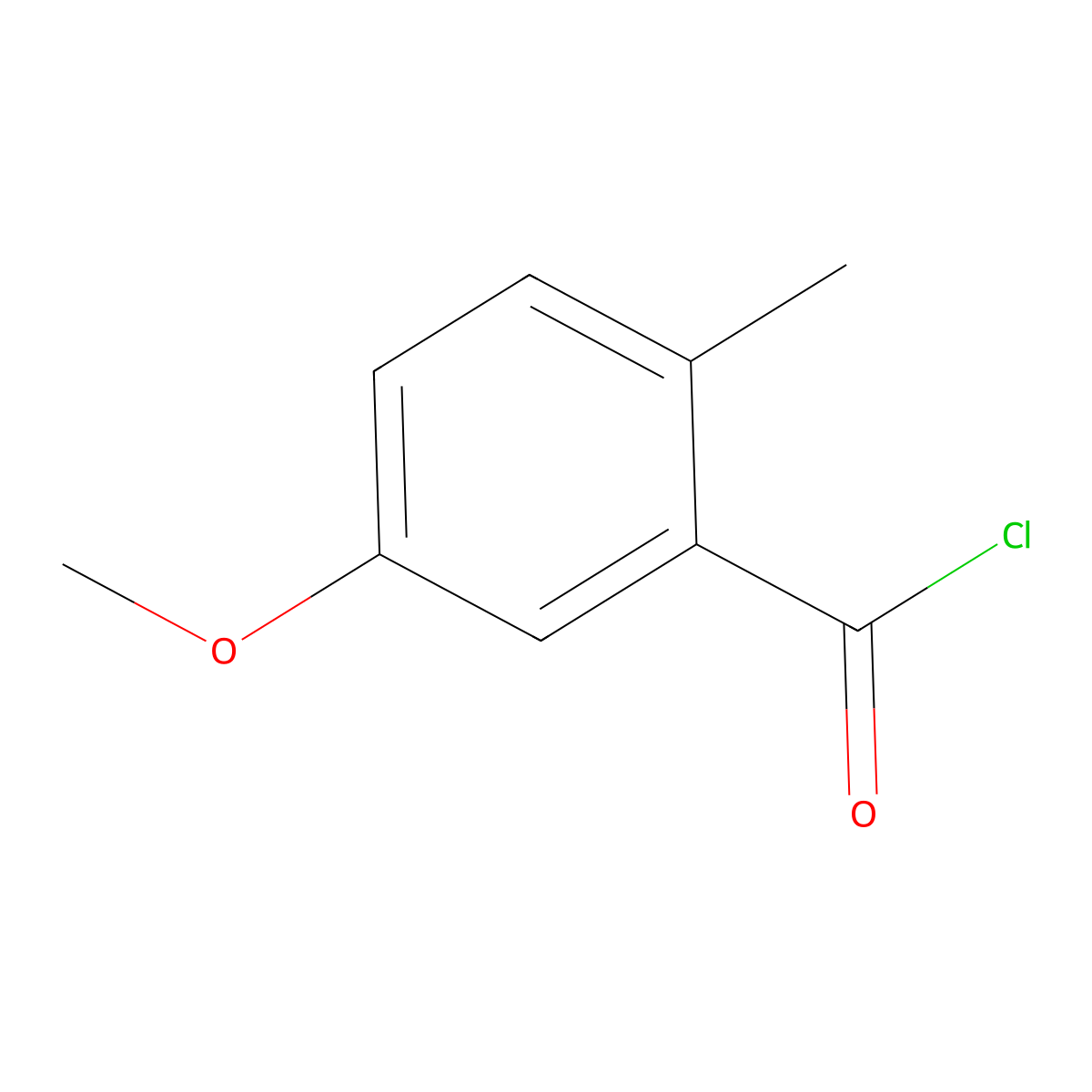 5-Methoxy-2-methylbenzoyl chloride molecular structure, CAS 56724-08-4