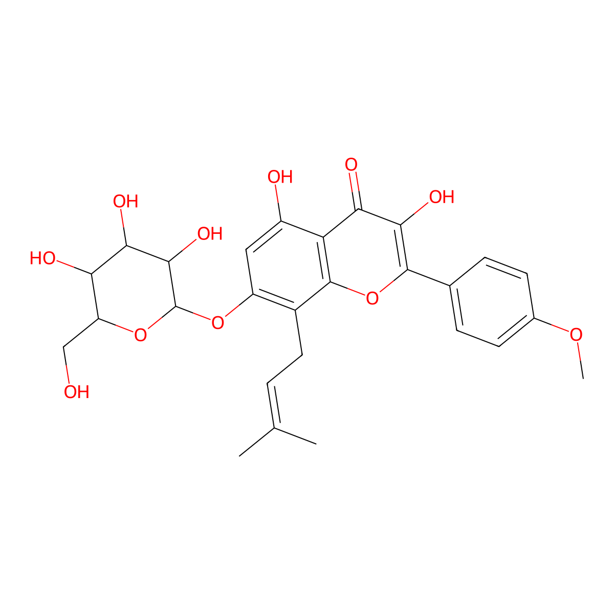Icariside I molecular structure, CAS 56725-99-6