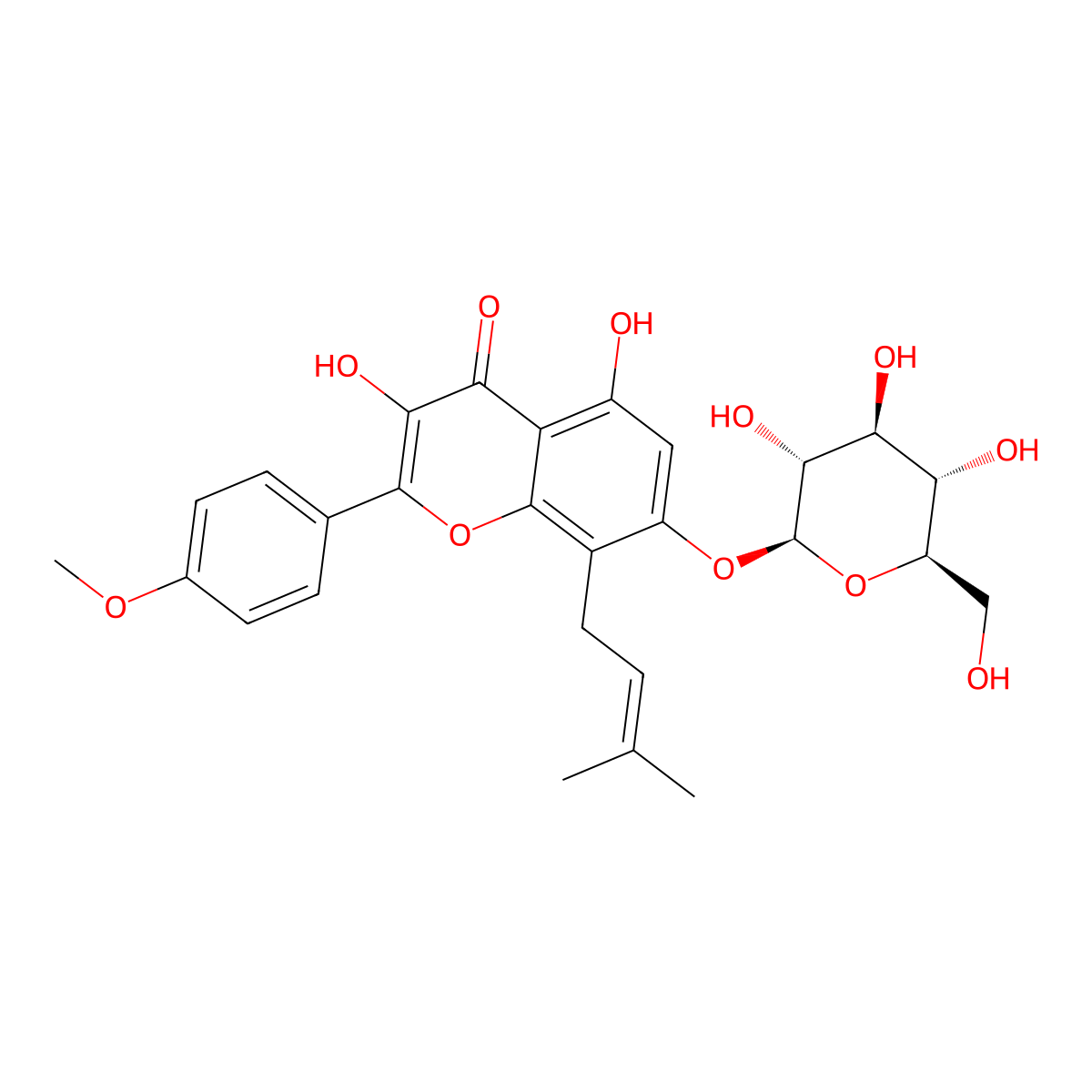Icariside I molecular structure, CAS 56725-99-6