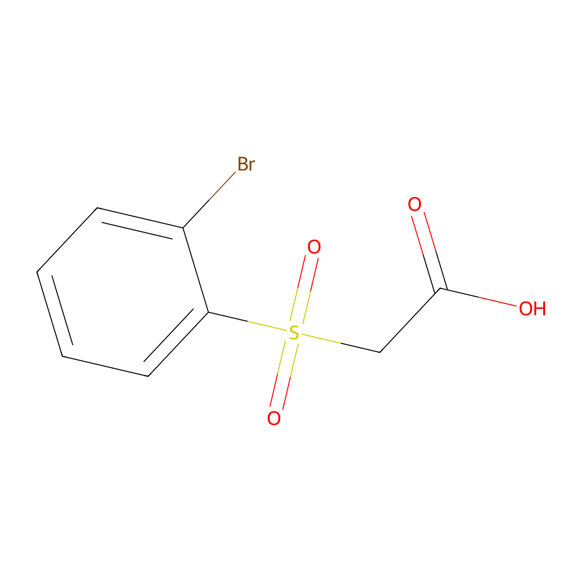 (2-Bromobenzene-1-sulfonyl)acetic acid molecular structure, CAS 56726-22-8