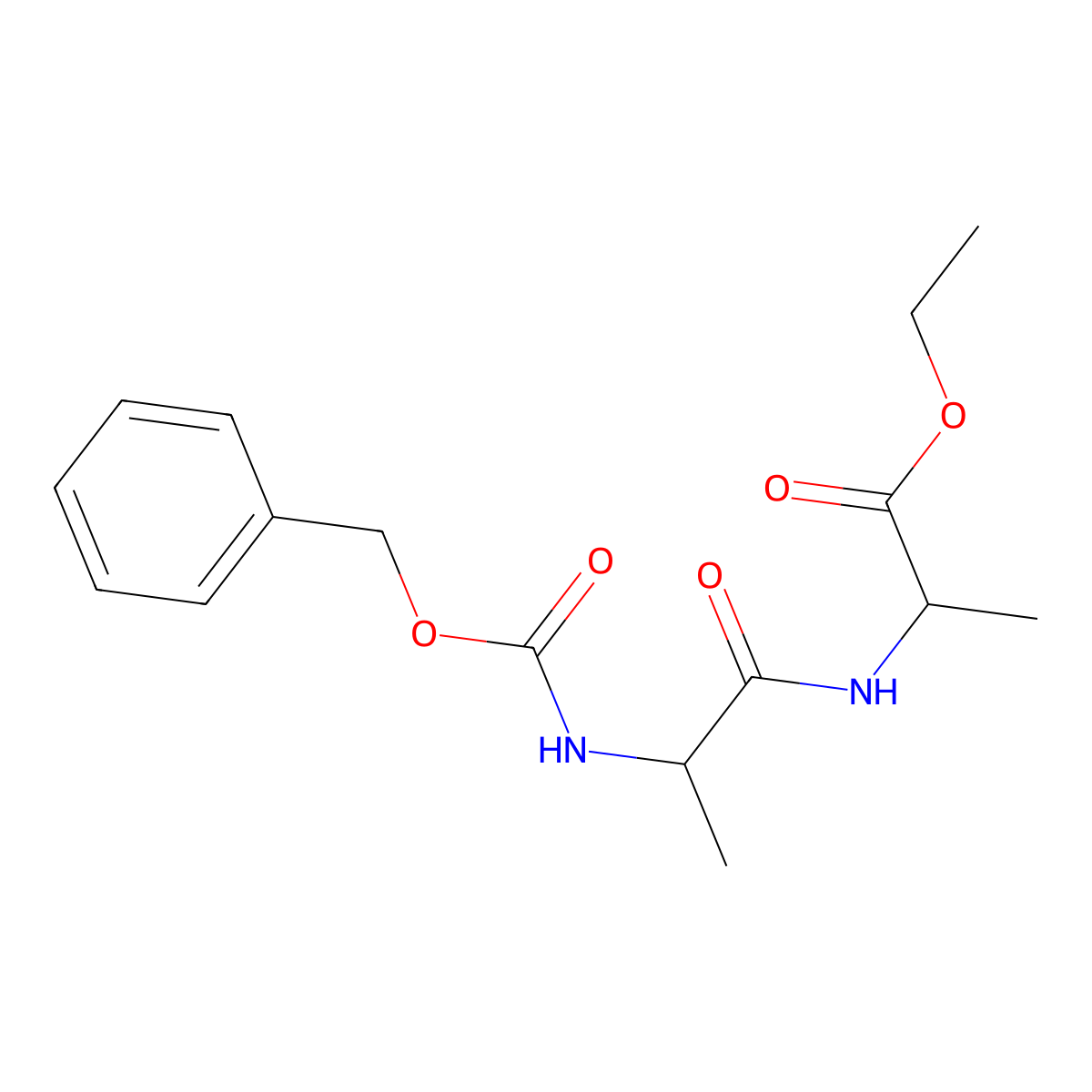 Ethyl n-[(benzyloxy)carbonyl]alanylalaninate molecular structure, CAS 5673-69-8