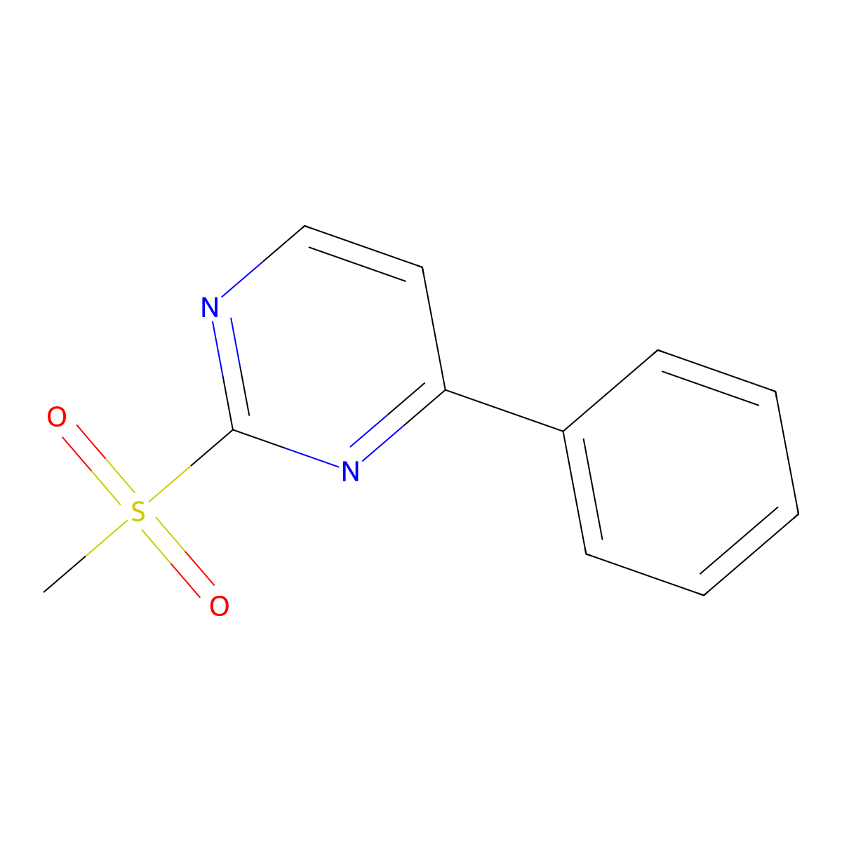 2-(Methylsulfonyl)-4-phenylpyrimidine molecular structure, CAS 56734-11-3