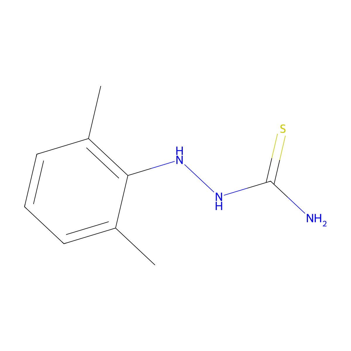 2-(2,6-Dimethylphenyl)hydrazinecarbothioamide molecular structure, CAS 56737-64-5