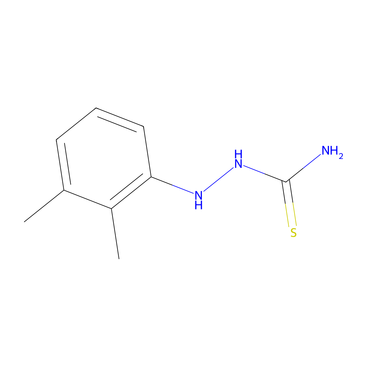 2-(2,3-Dimethylphenyl)-1-hydrazinecarbothioamide molecular structure, CAS 56737-73-6