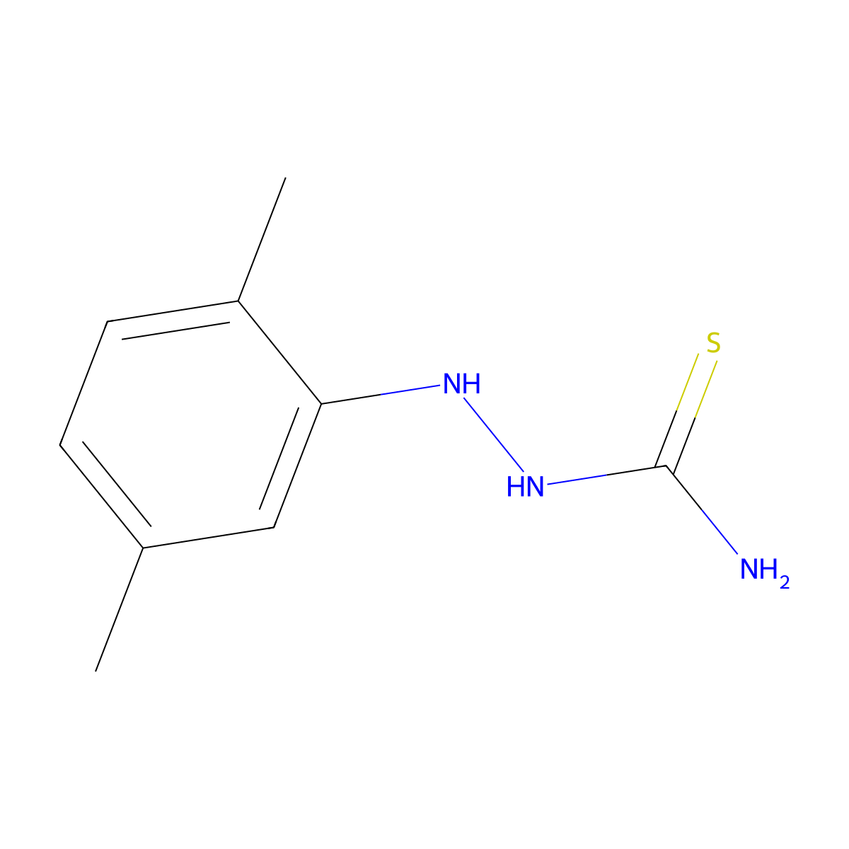 2-(2,5-Dimethylphenyl)hydrazinecarbothioamide molecular structure, CAS 56737-76-9
