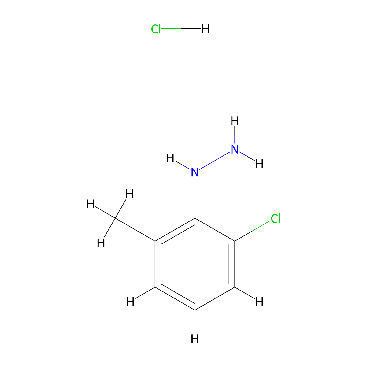 (2-Chloro-6-methylphenyl)hydrazine hydrochloride molecular structure, CAS 56737-80-5